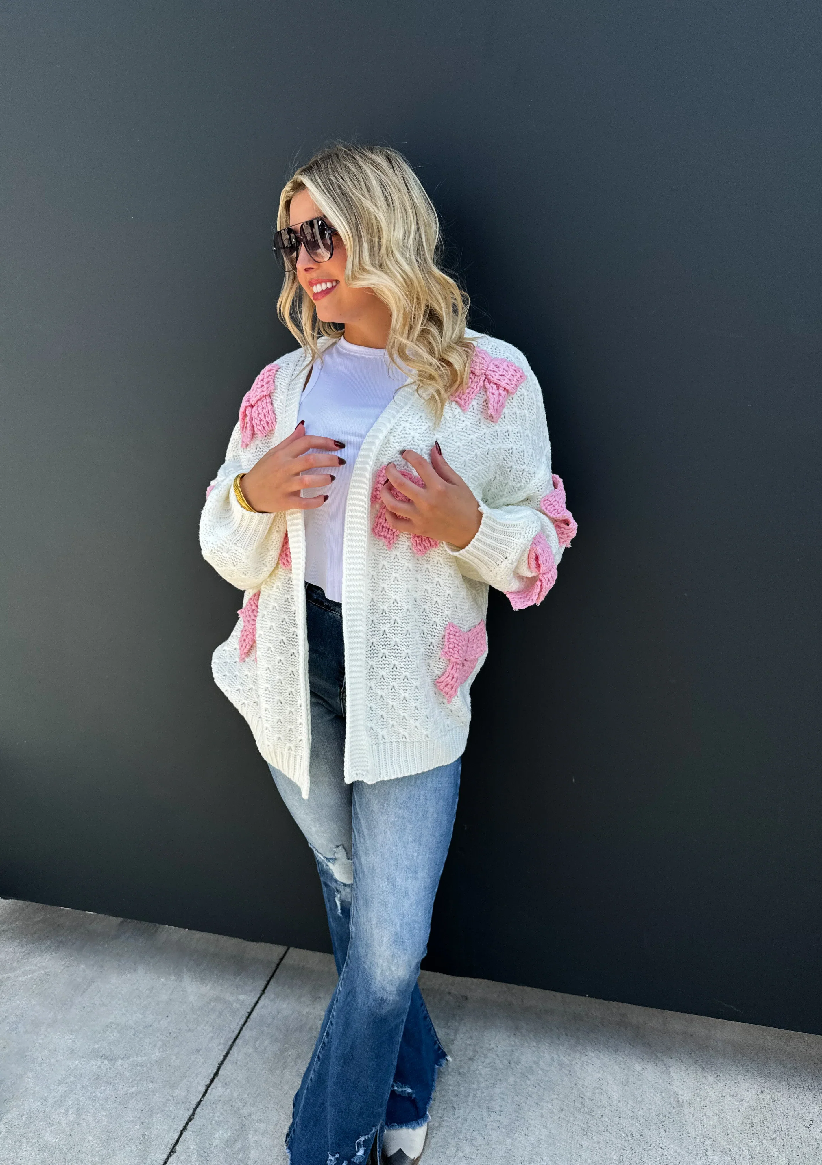 PREORDER: Clara Bow Knit Cardigan in Three Colors - Image 4