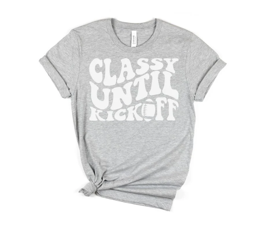 Classy Until Kickoff Graphic Tee in 10 Colors - RTS - Image 11
