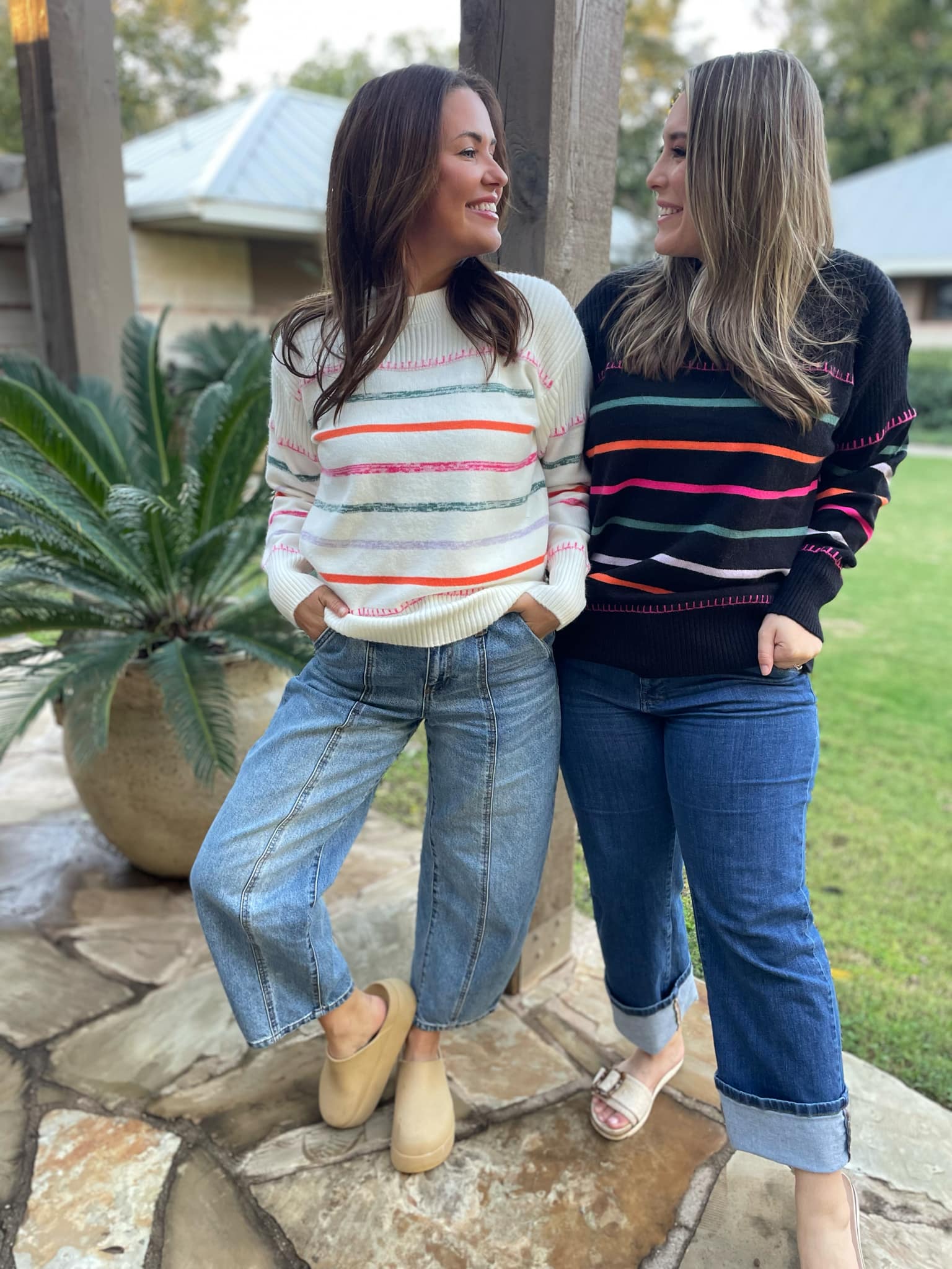 PREORDER: Come On Get Happy Striped Sweater in Two Colors - Image 10