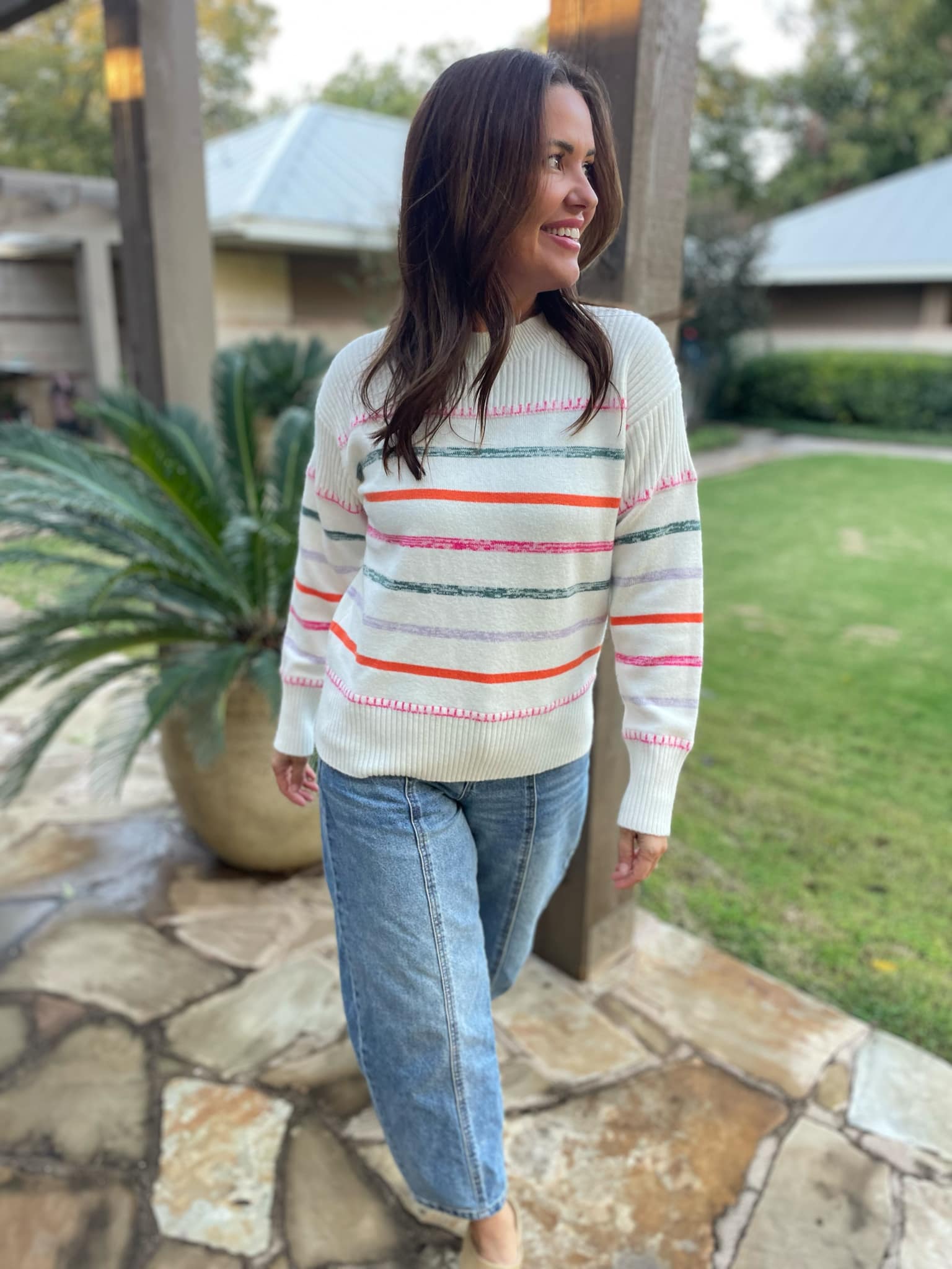 PREORDER: Come On Get Happy Striped Sweater in Two Colors - Image 6