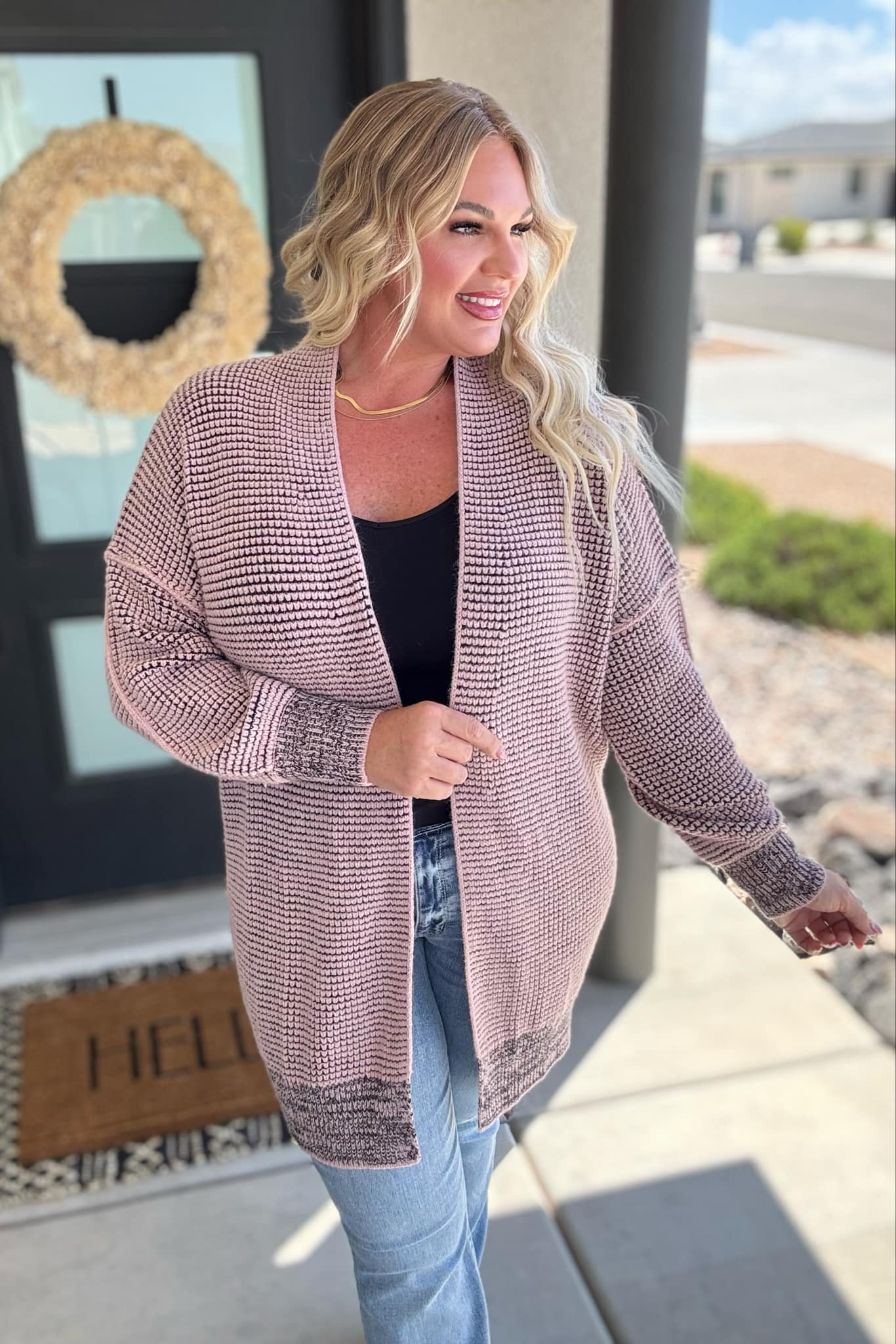 Contrast Trim Knit Cardigan in Four Colors - RTS - Image 2