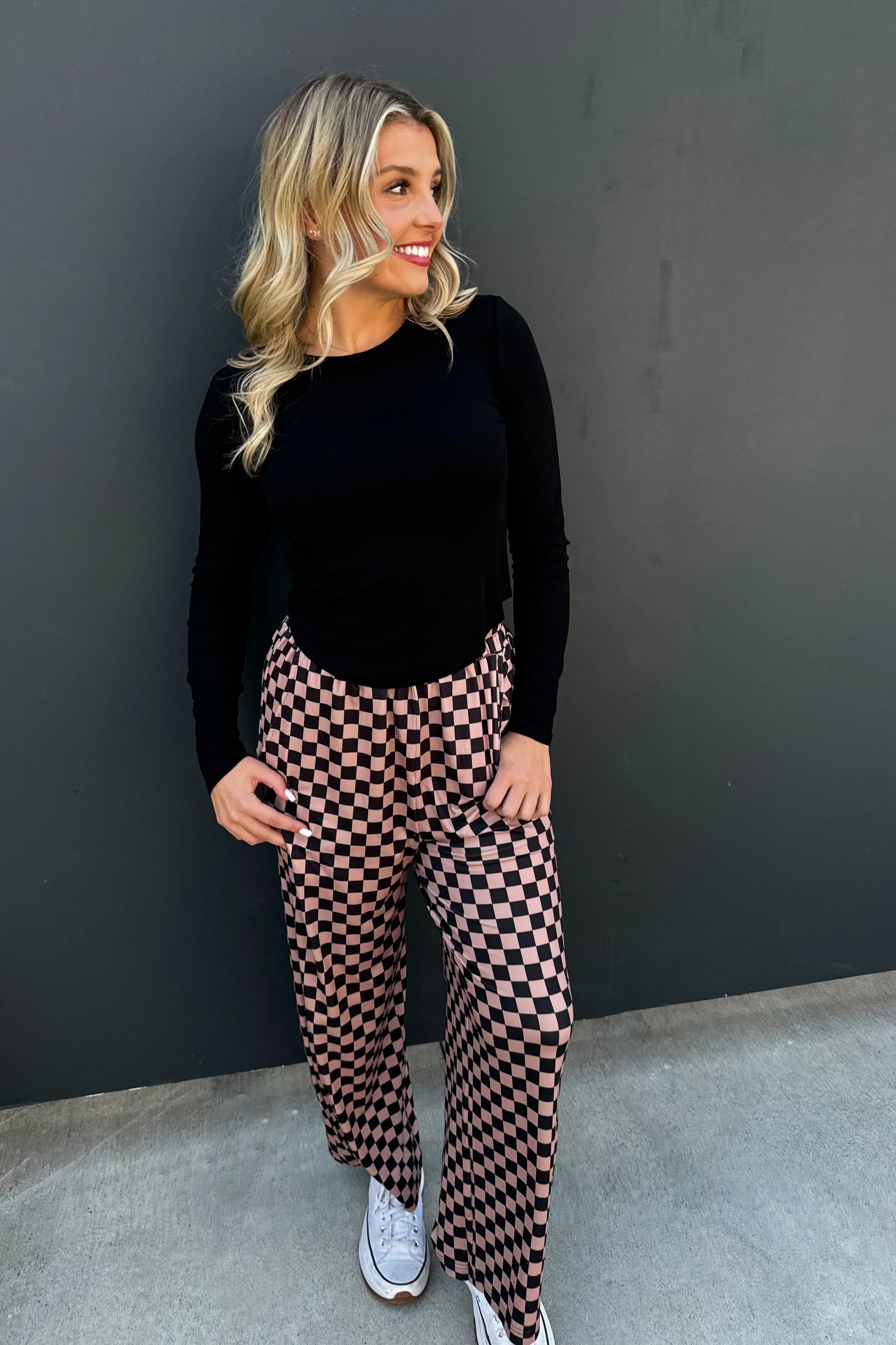 PREORDER: Elena Curve Hem Ribbed Top - Image 4