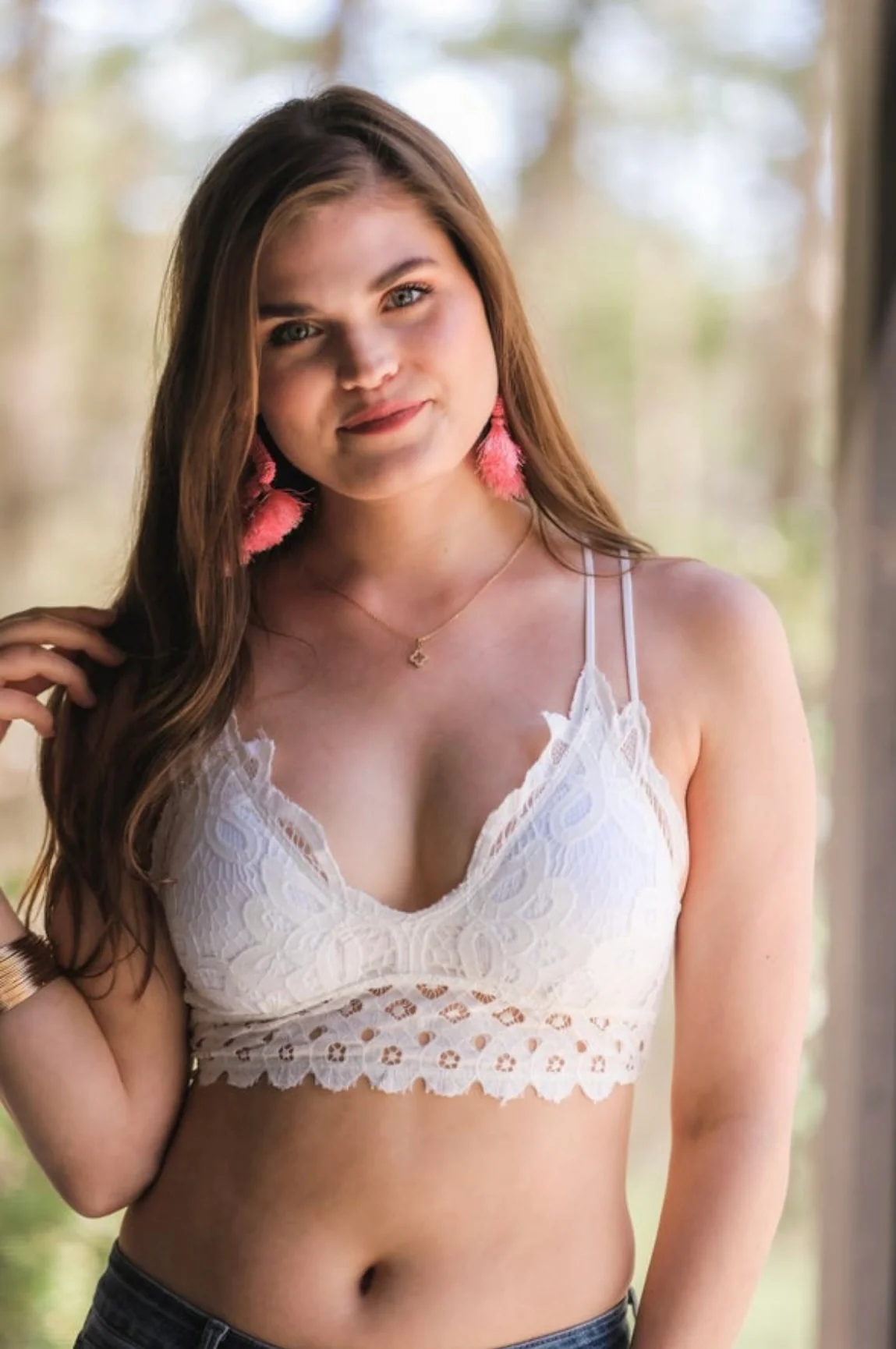 Ella Lace Scalloped Bralette in Ivory - RTS - Image 7