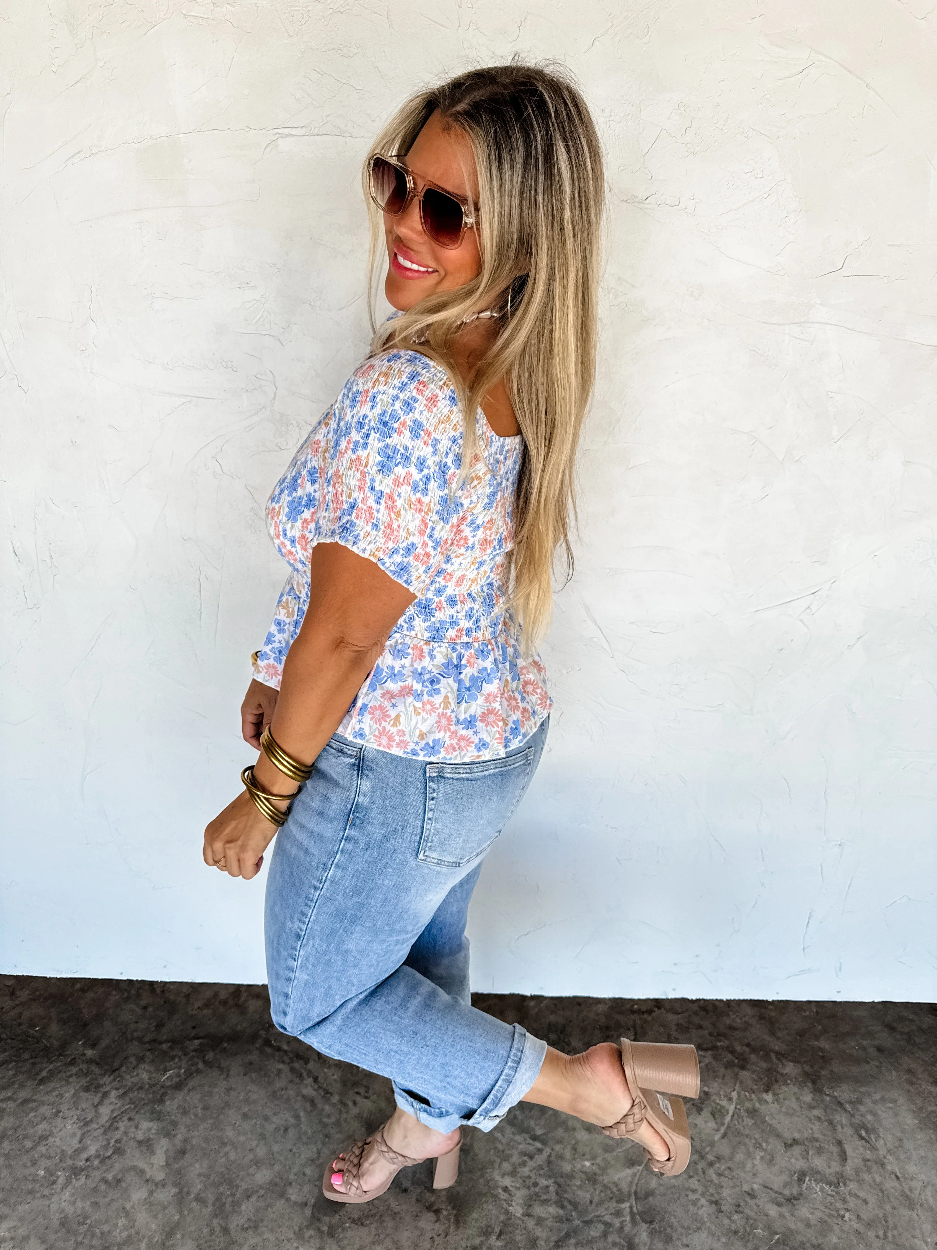 PREORDER: Essie Floral Smocked Top - Image 2