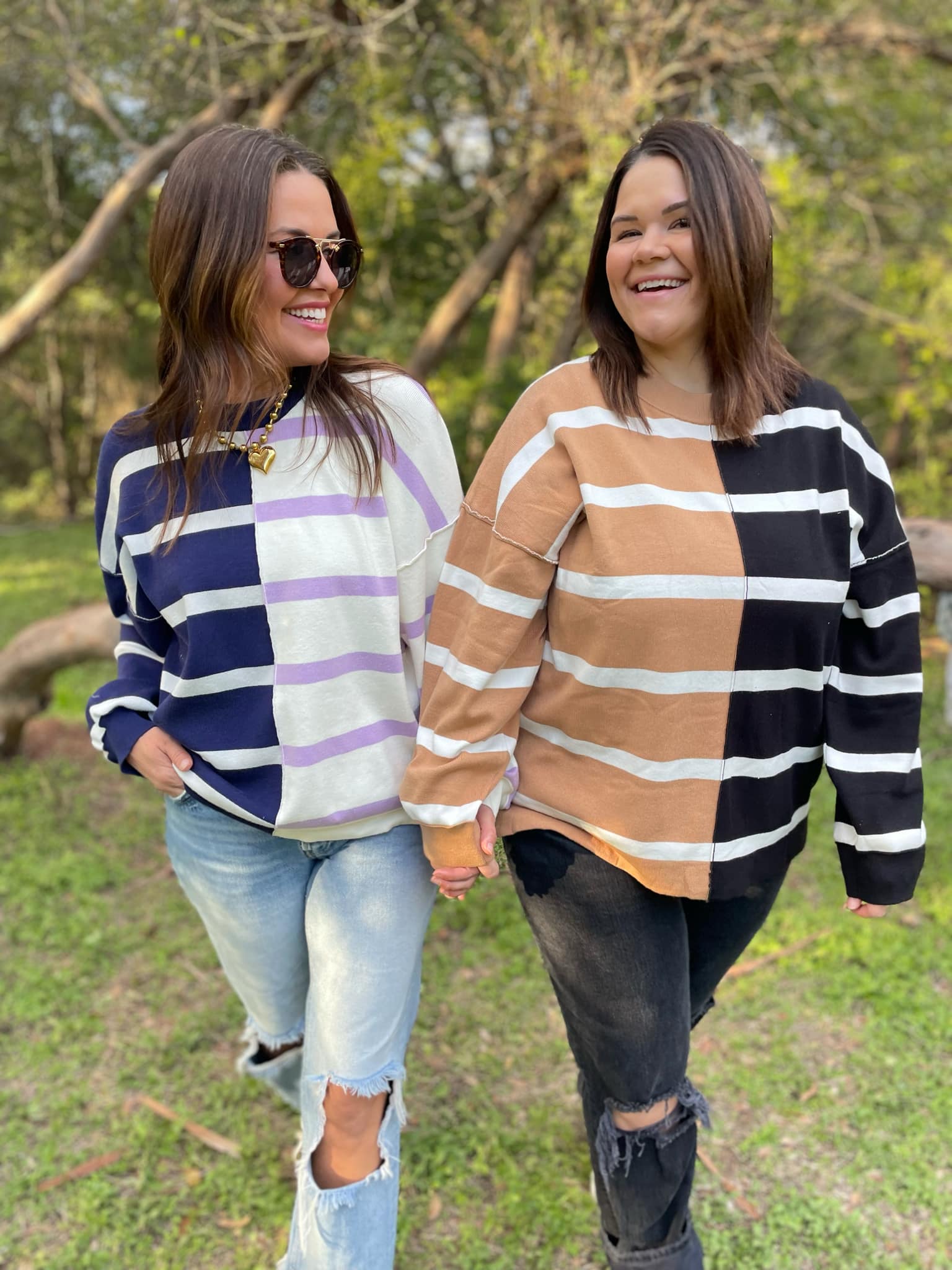 PREORDER: Exceptional Thought Striped Patchwork Sweater in Three Colors - Image 15