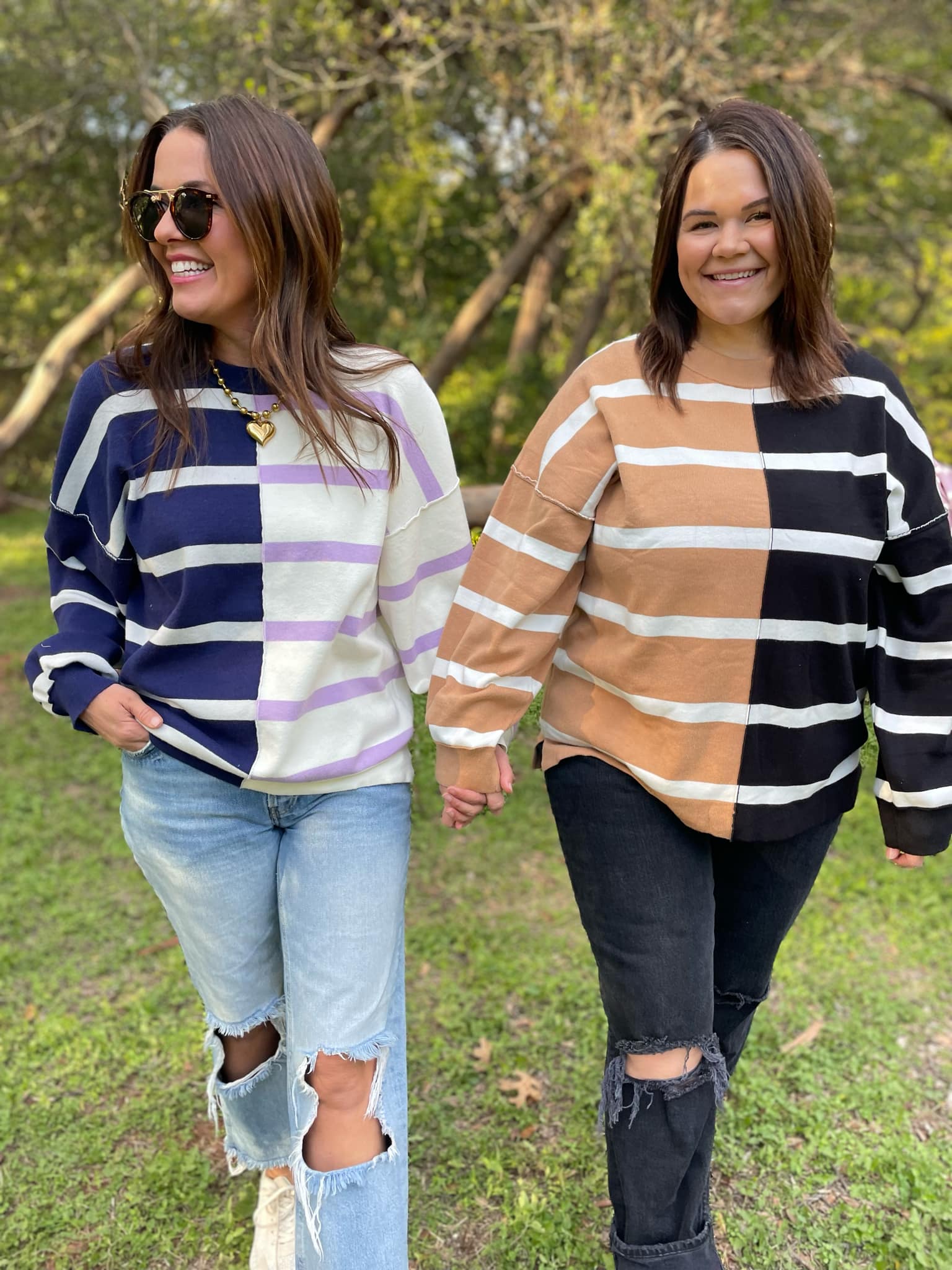 PREORDER: Exceptional Thought Striped Patchwork Sweater in Three Colors - Image 17