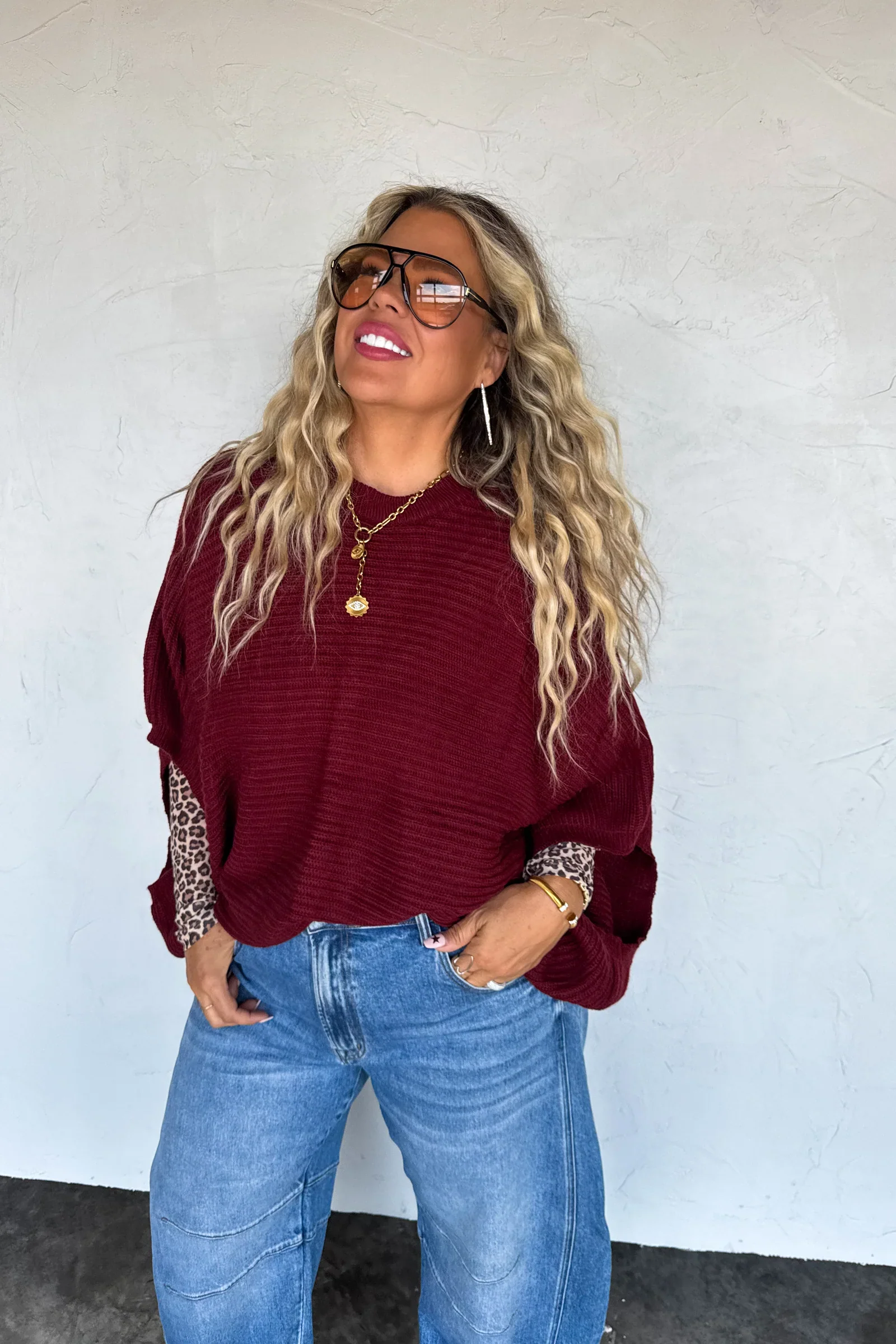 PREORDER: Fall Meg Pullover Poncho - Image 2