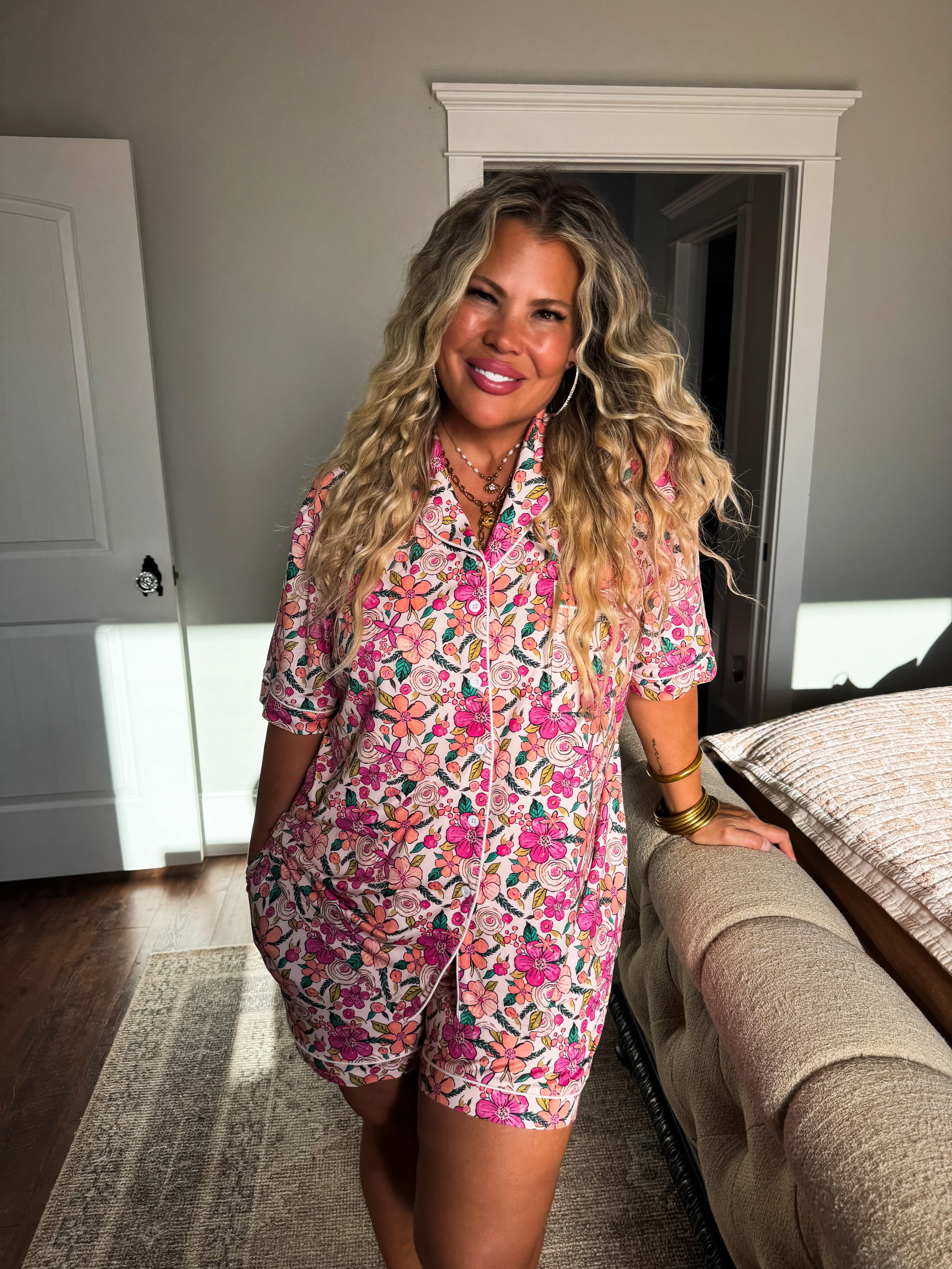 PREORDER: Floral and Cherries PJ Set - Image 3