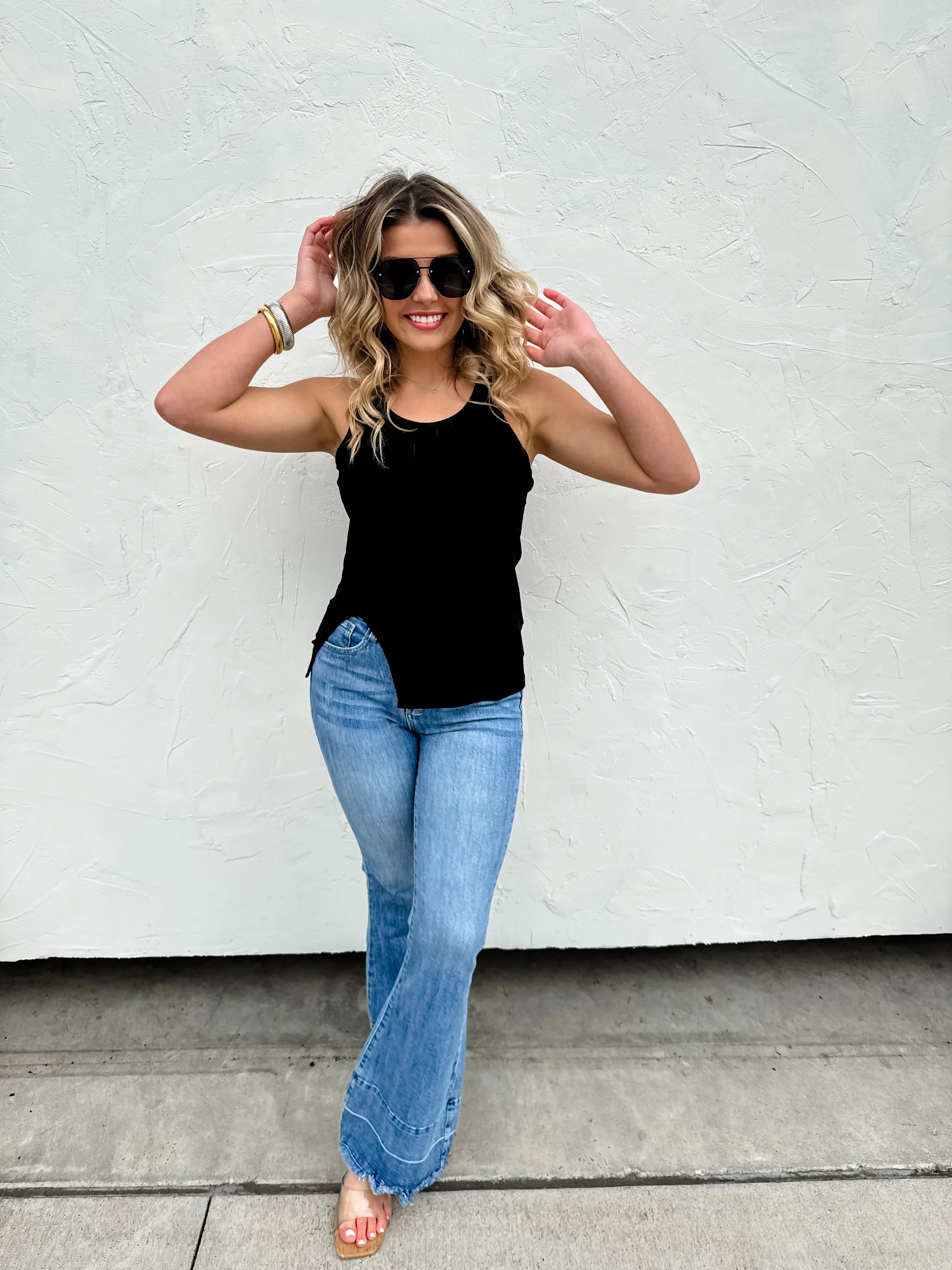 PREORDER: Gabby Side Slit Tank in Four Colors - Image 6