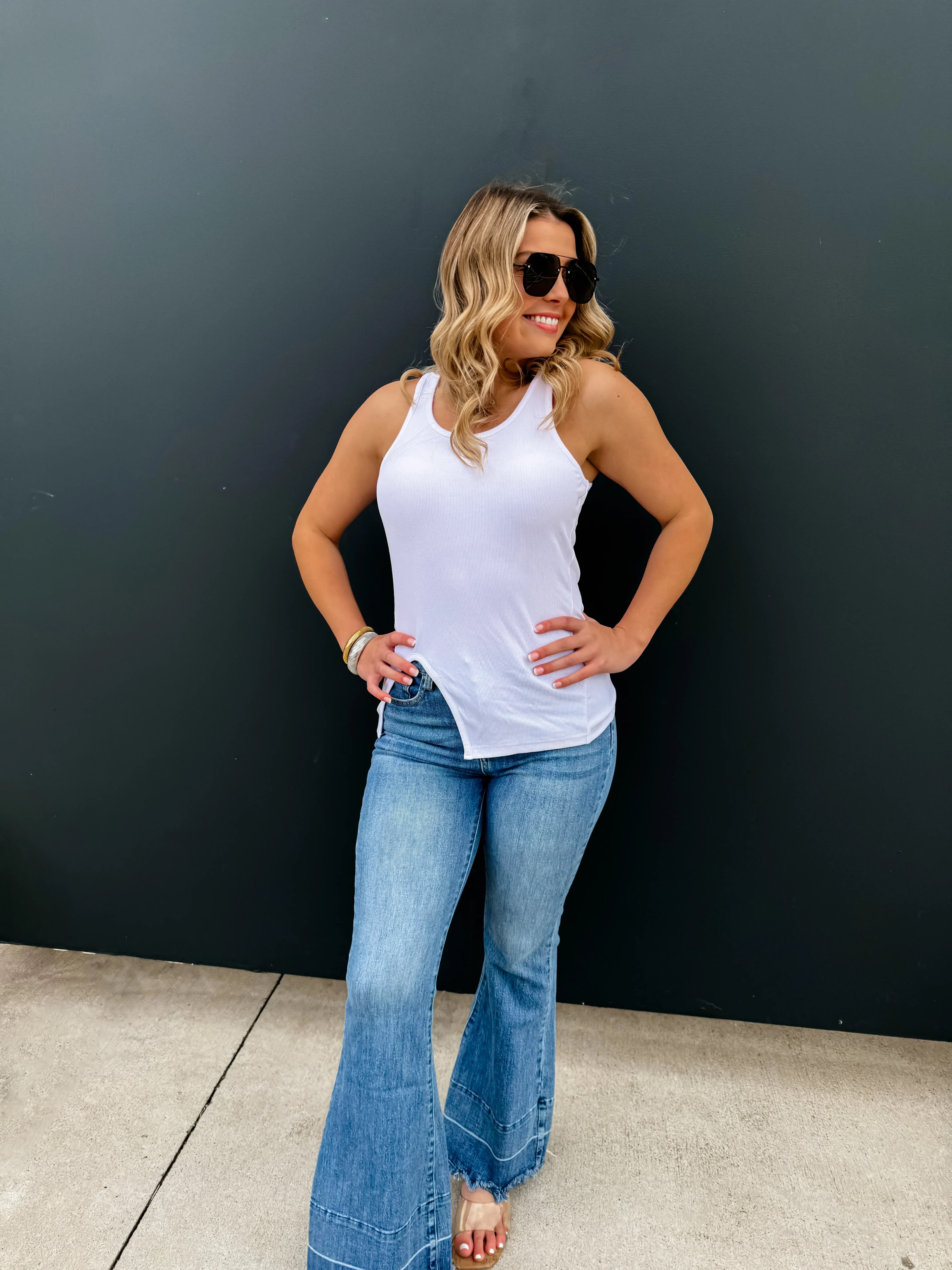 PREORDER: Gabby Side Slit Tank in Four Colors - Image 8