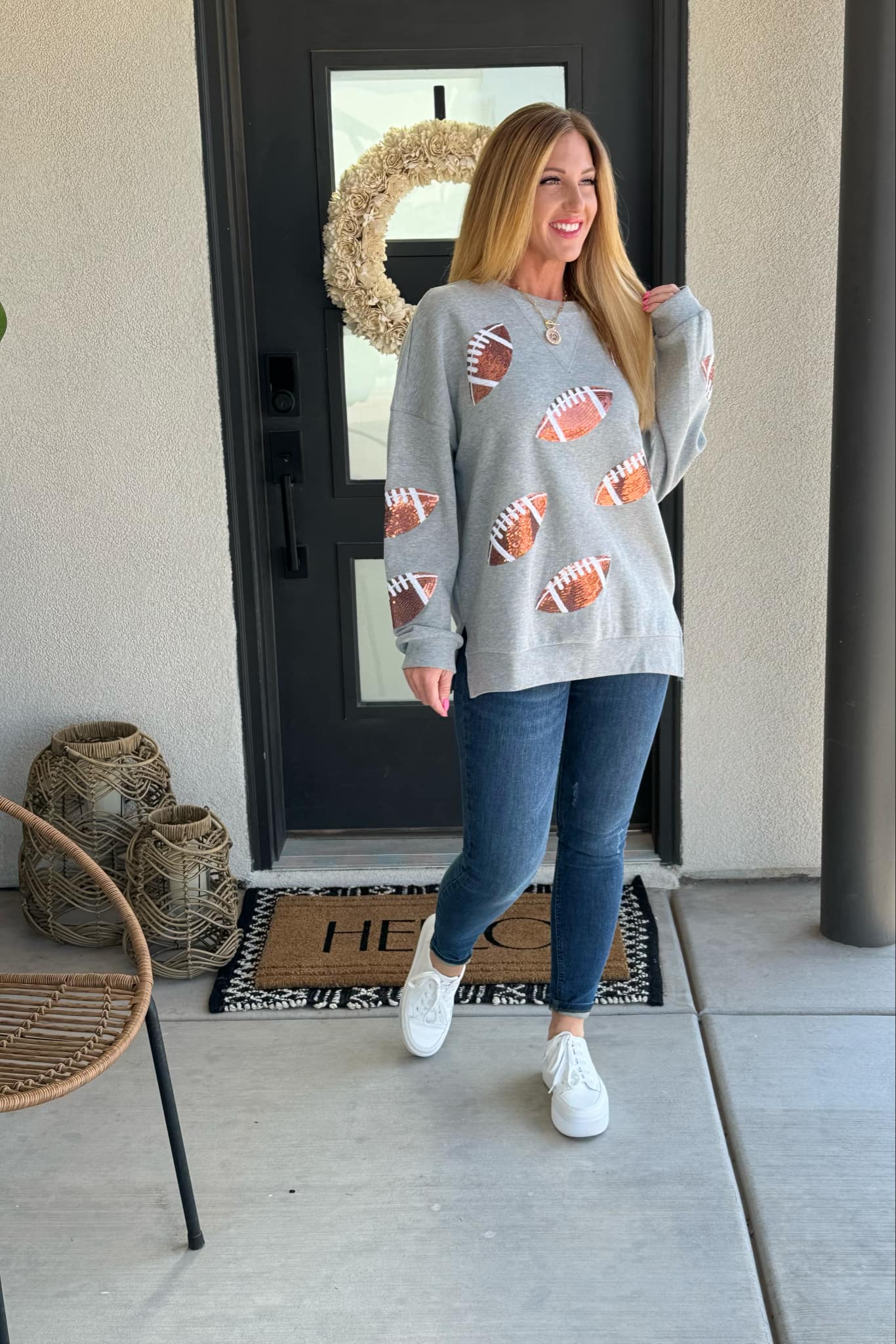 Game Day Sequin Football Pullover - RTS - Image 3
