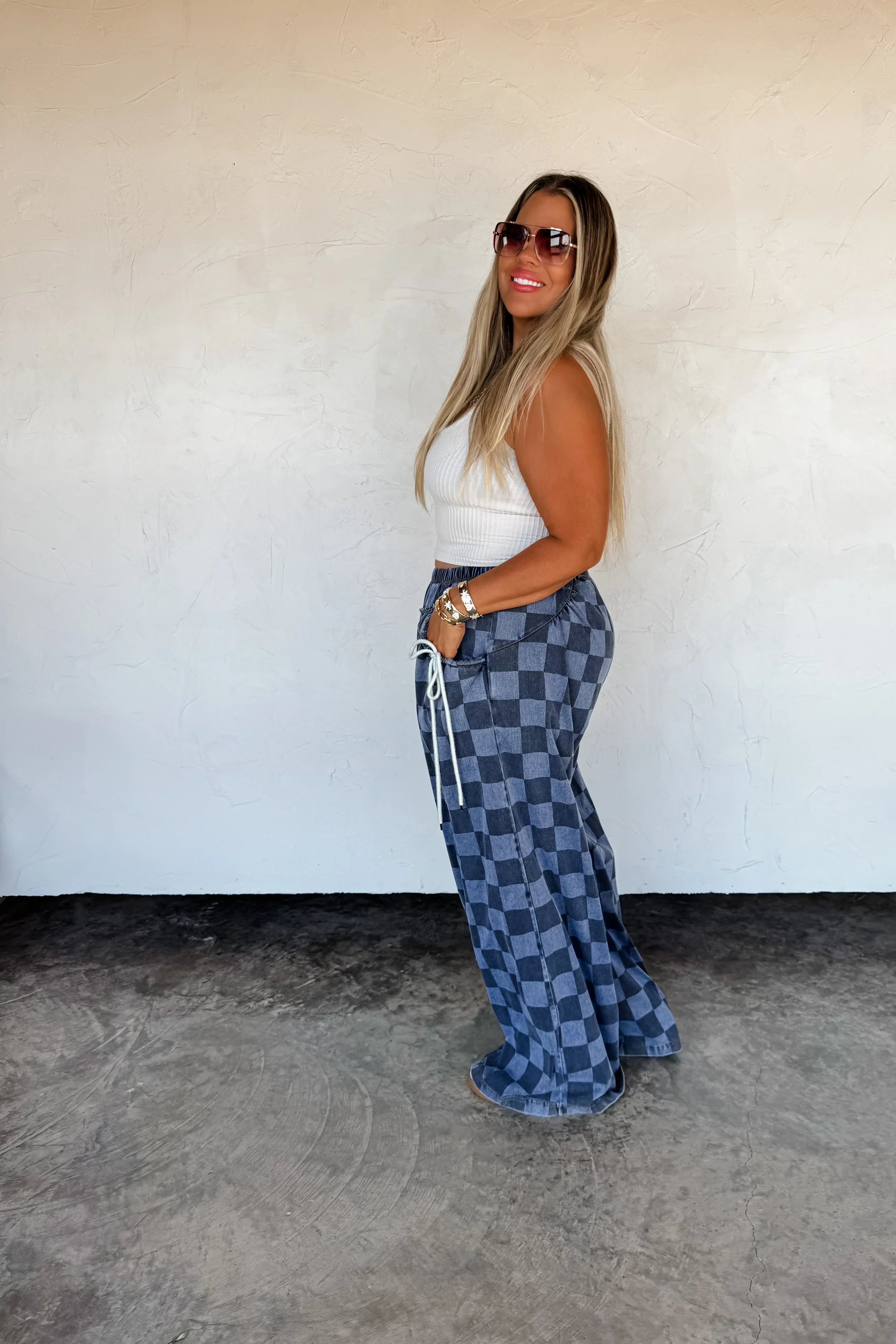 PREORDER: Go with the Flow Checker Pants - Image 3