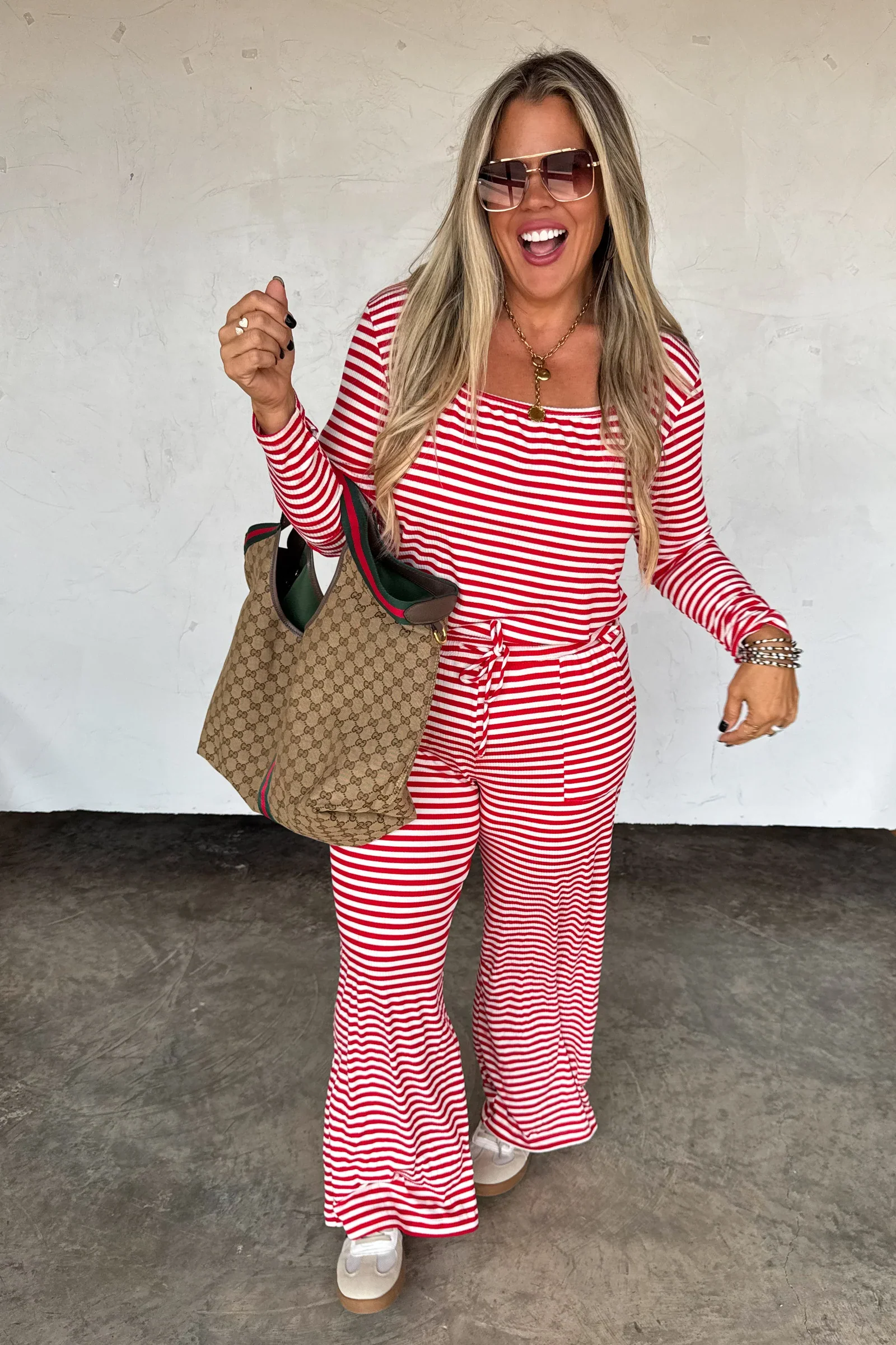 PREORDER: Haddie Stripe Lounge Set **Limited Qtys** - Image 2