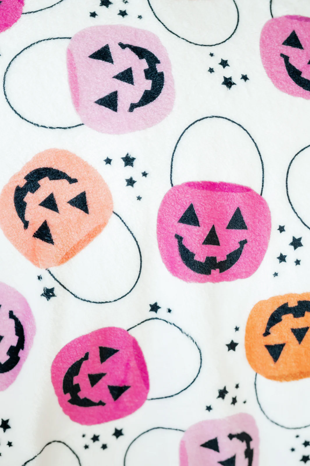 PREORDER: Halloween Fleece Blanket in Colorful Jacks - Image 3