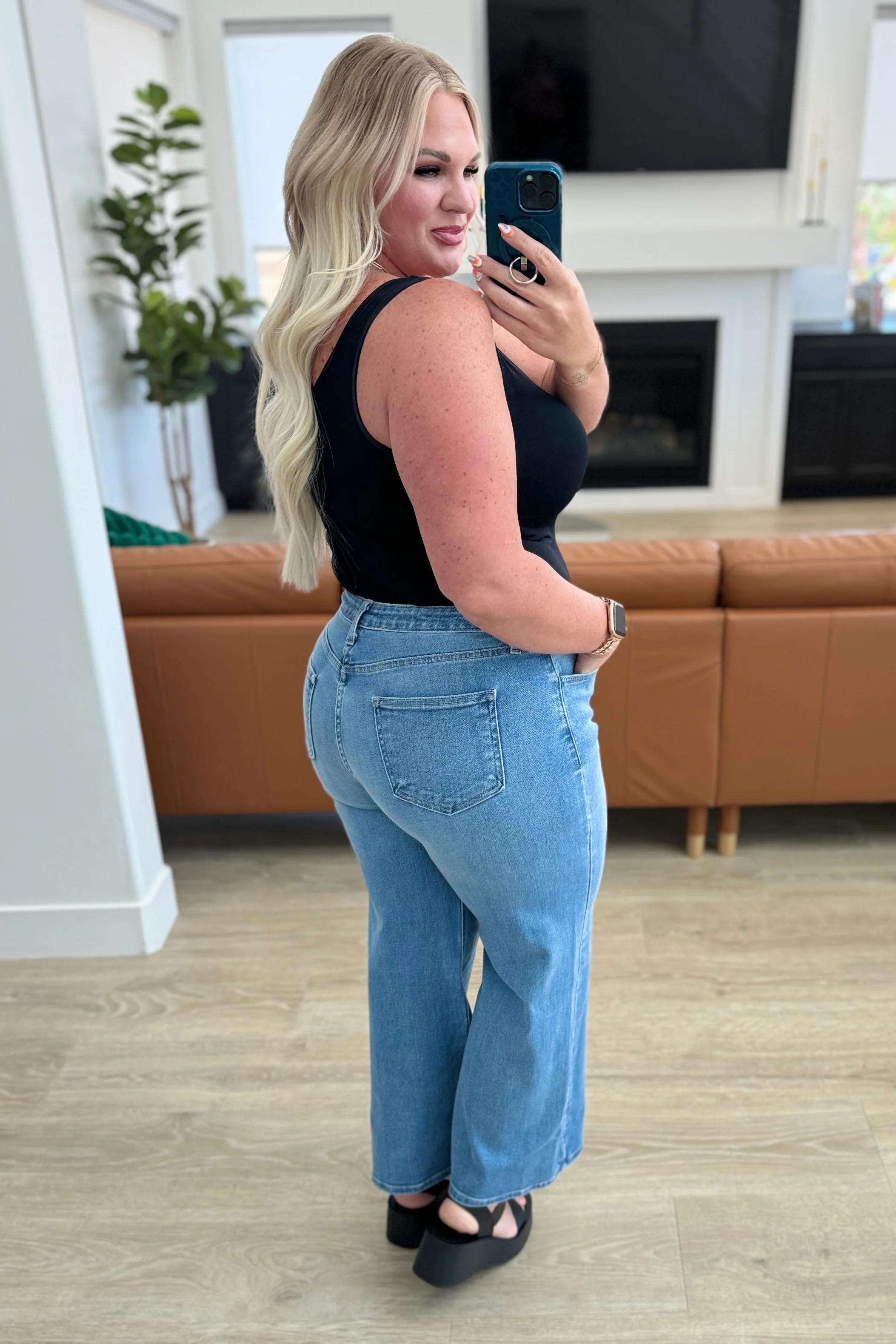 High Rise Wide Leg Jeans in Three Colors - RTS - Image 13