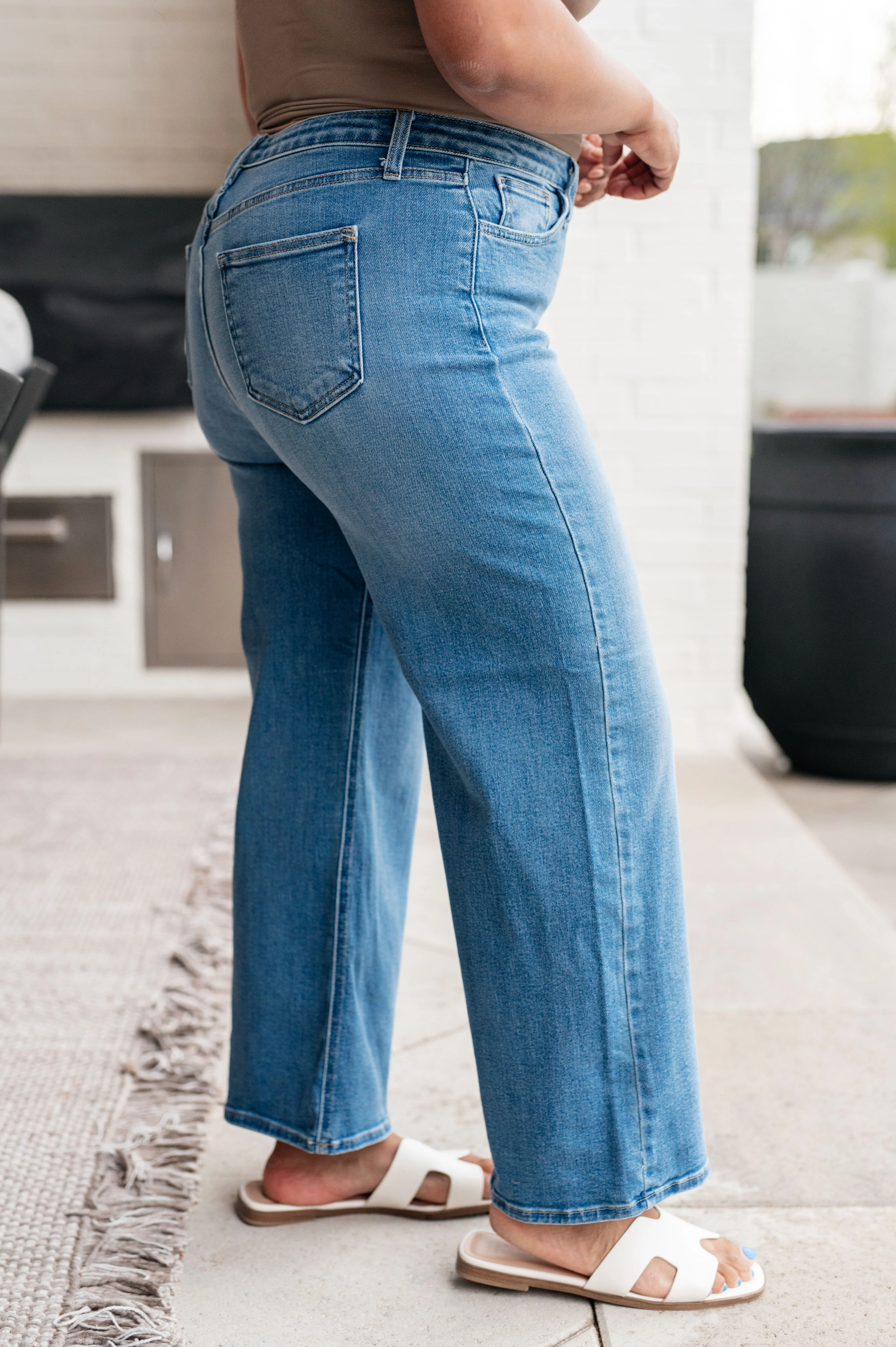 High Rise Wide Leg Jeans in Three Colors - RTS - Image 4