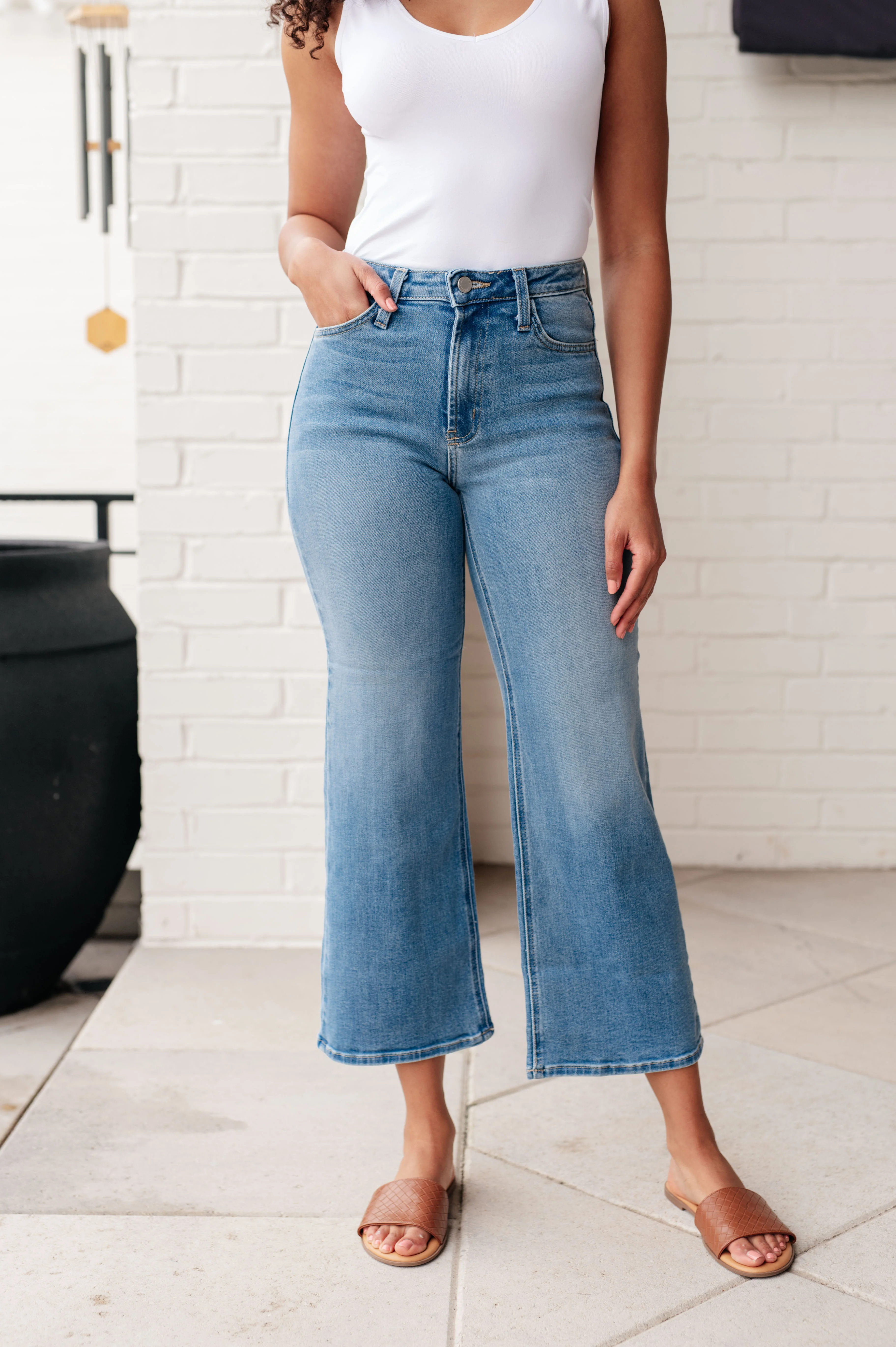 High Rise Wide Leg Jeans in Three Colors - RTS - Image 6