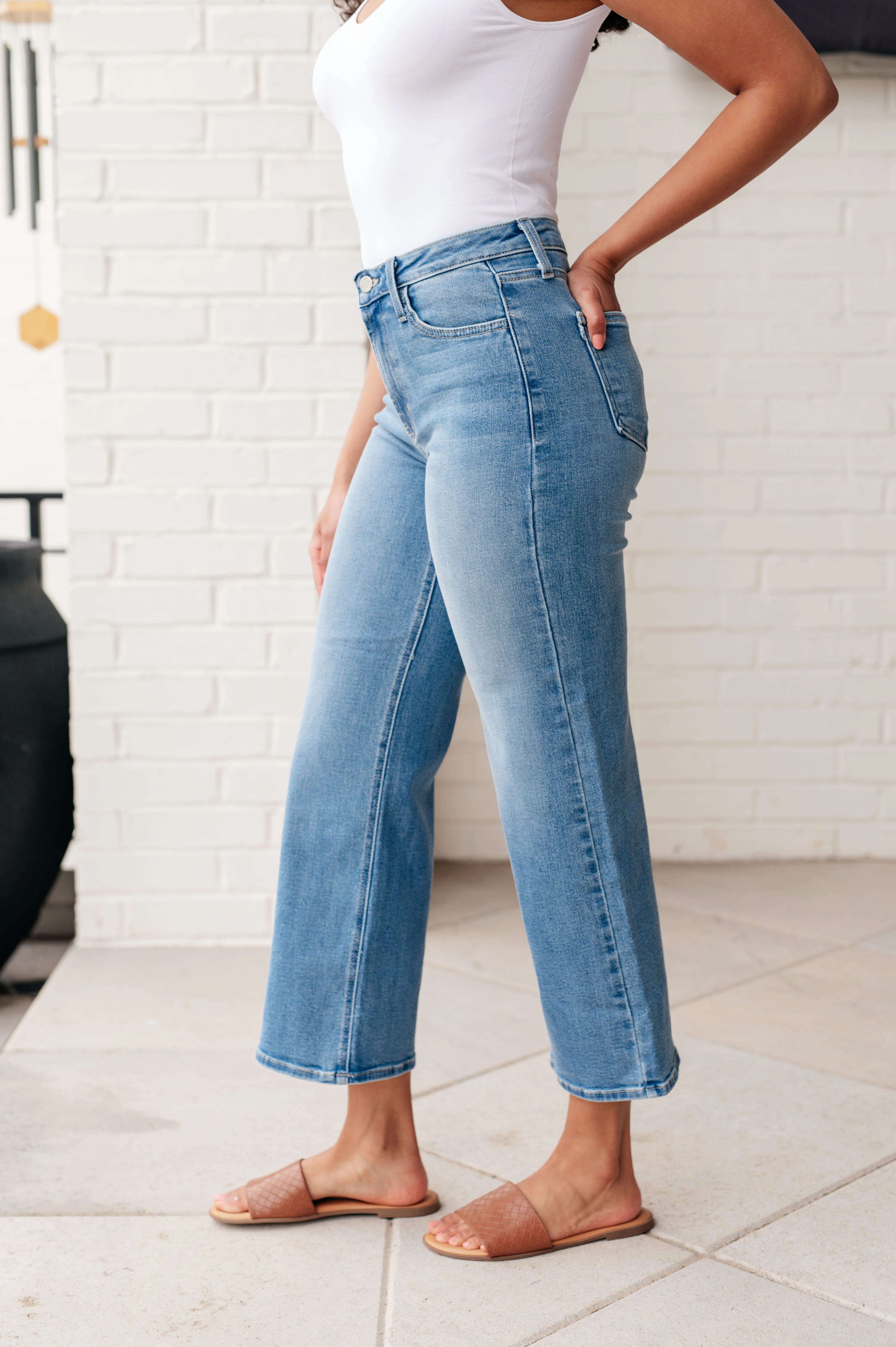 High Rise Wide Leg Jeans in Three Colors - RTS - Image 7