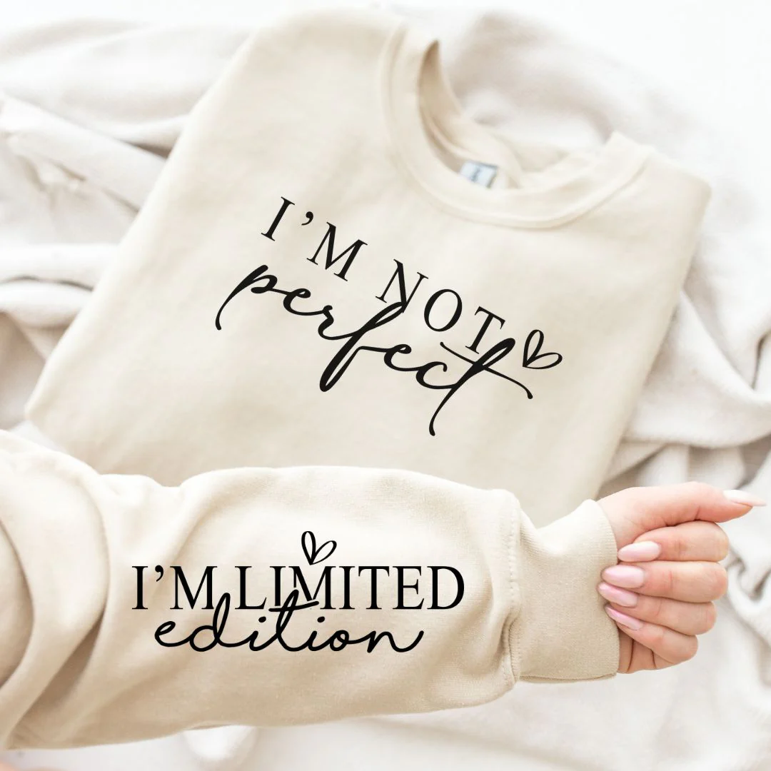 PREORDER: I'm Not Perfect Graphic Sweatshirt in Three Colors - Image 3