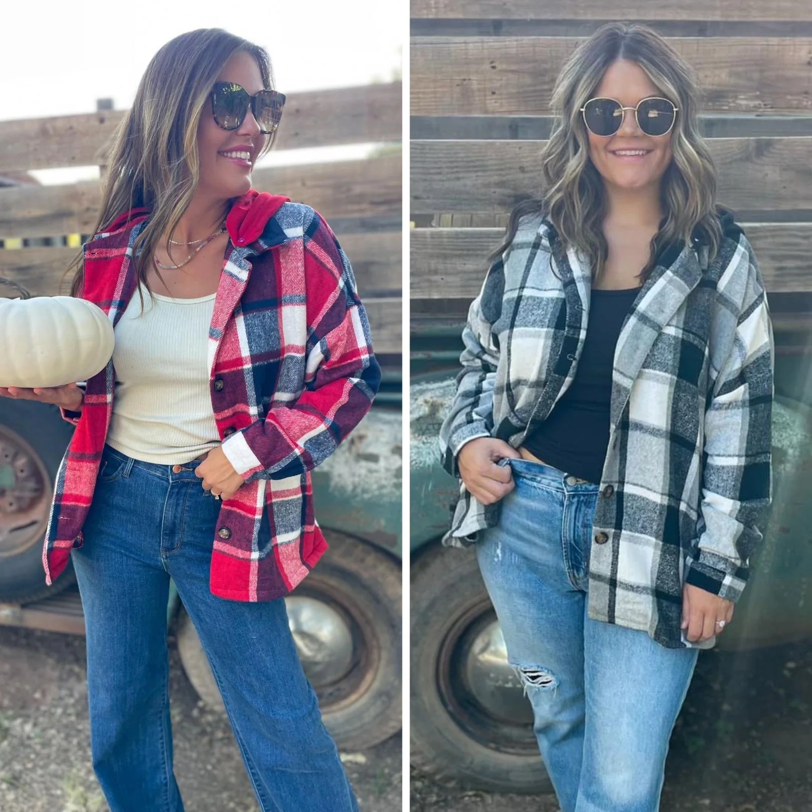 Jackson Plaid Shacket in Two Colors - RTS