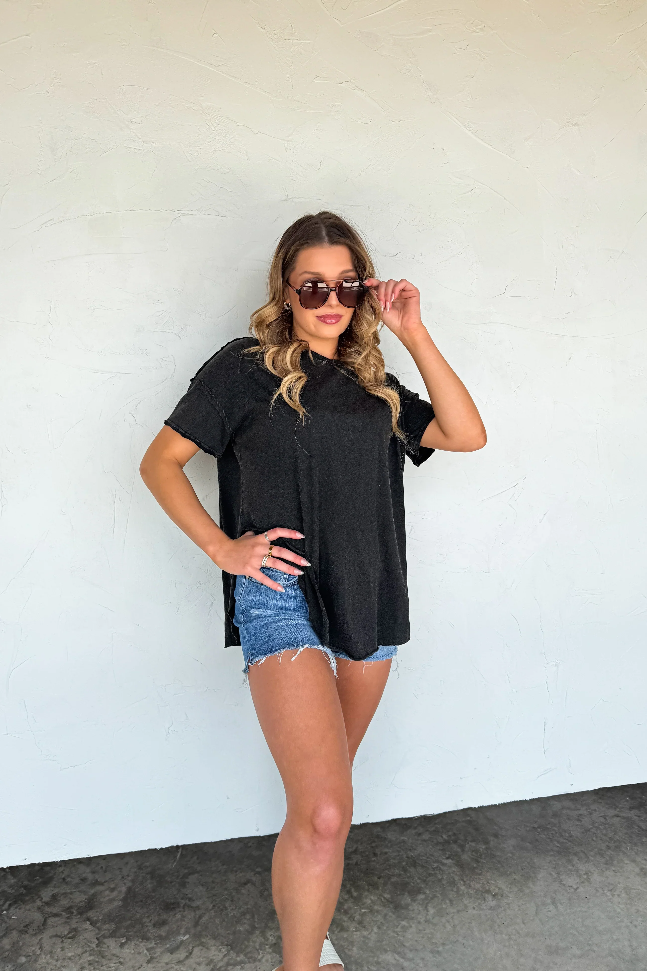 PREORDER: Joey Washed Cotton Boyfriend Tee - Image 13