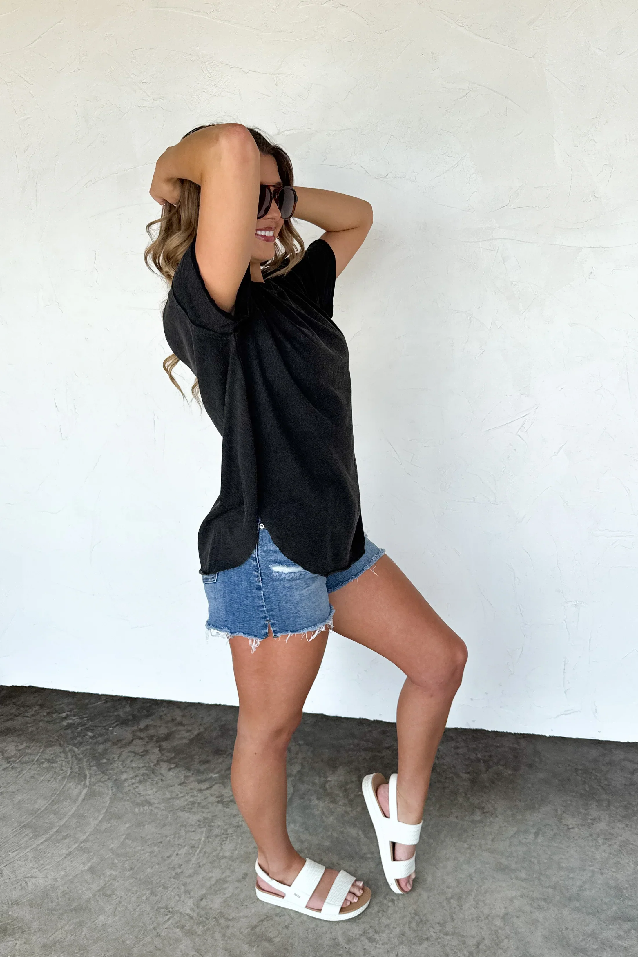 PREORDER: Joey Washed Cotton Boyfriend Tee - Image 14