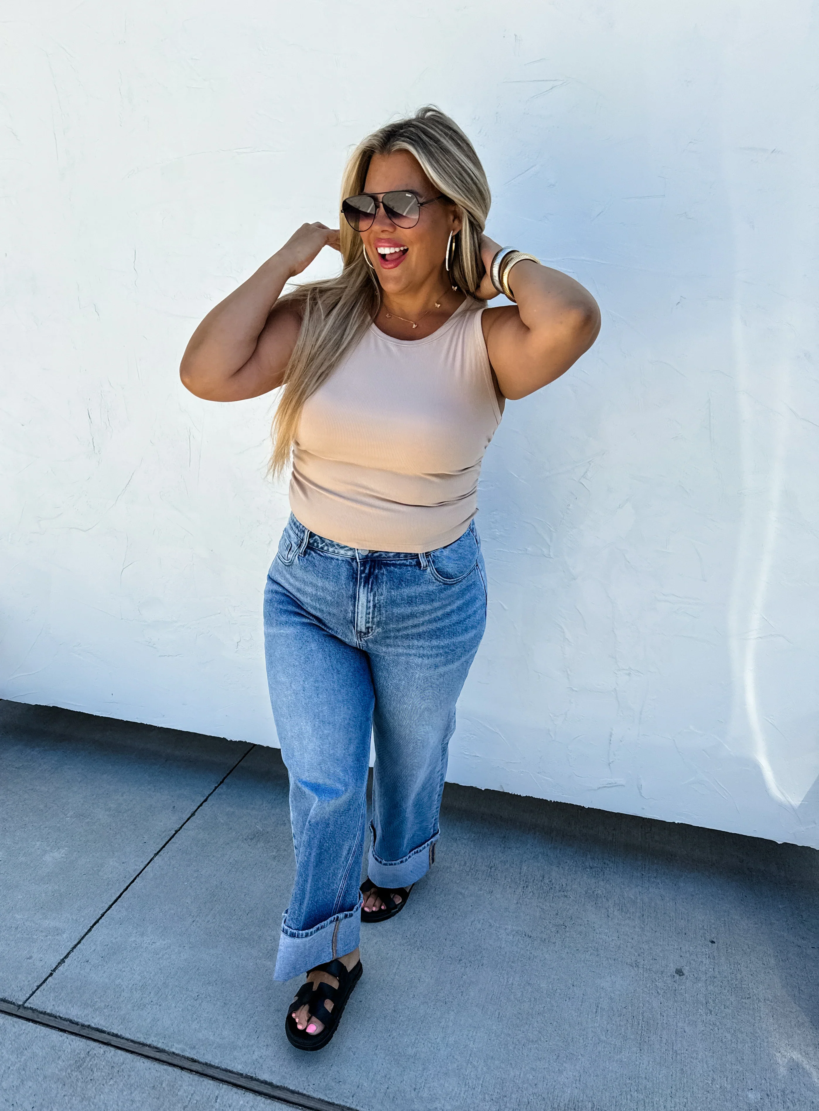 PREORDER: Jordan Wide Cuff Jeans - Image 4