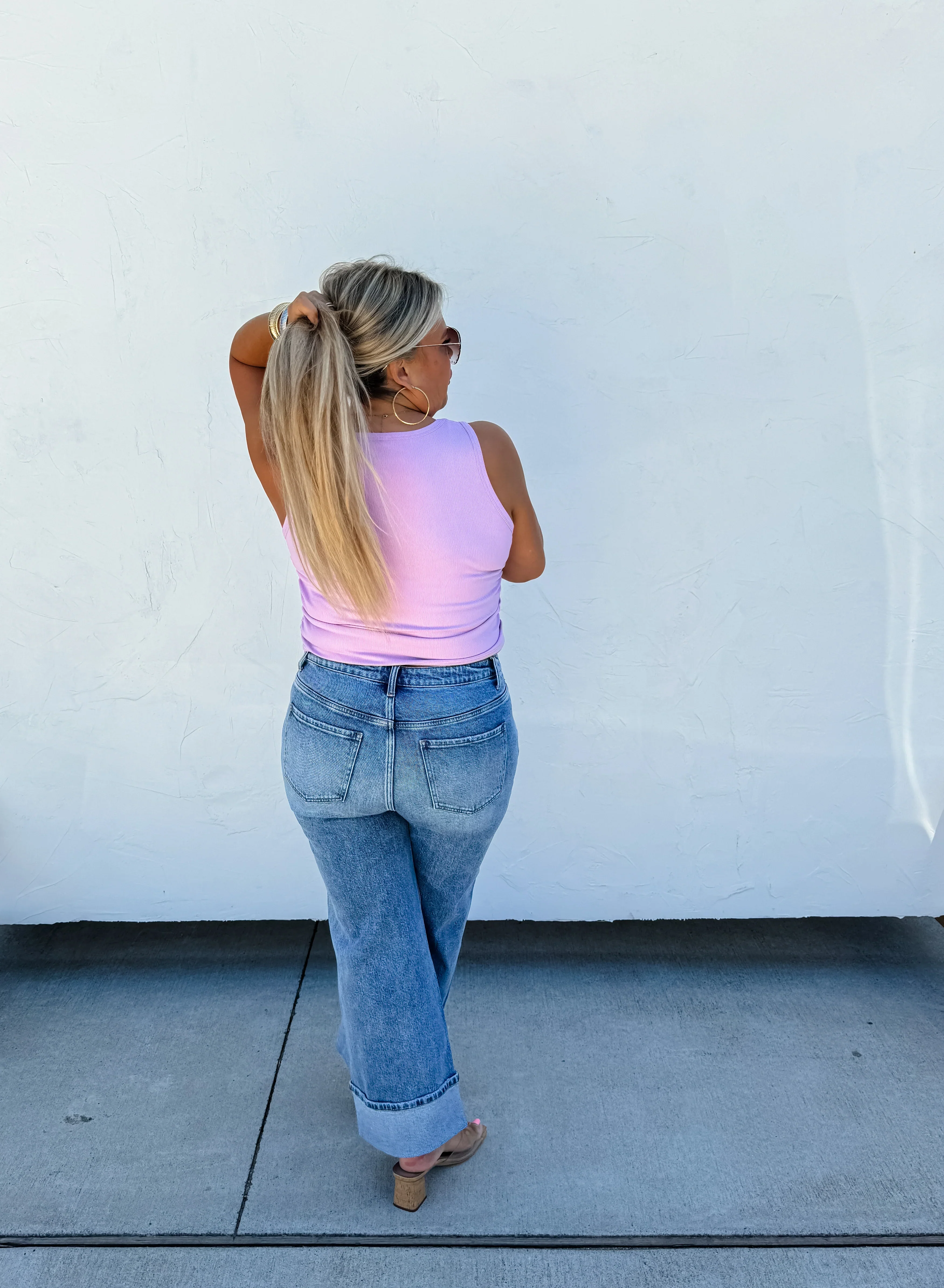 PREORDER: Jordan Wide Cuff Jeans - Image 5