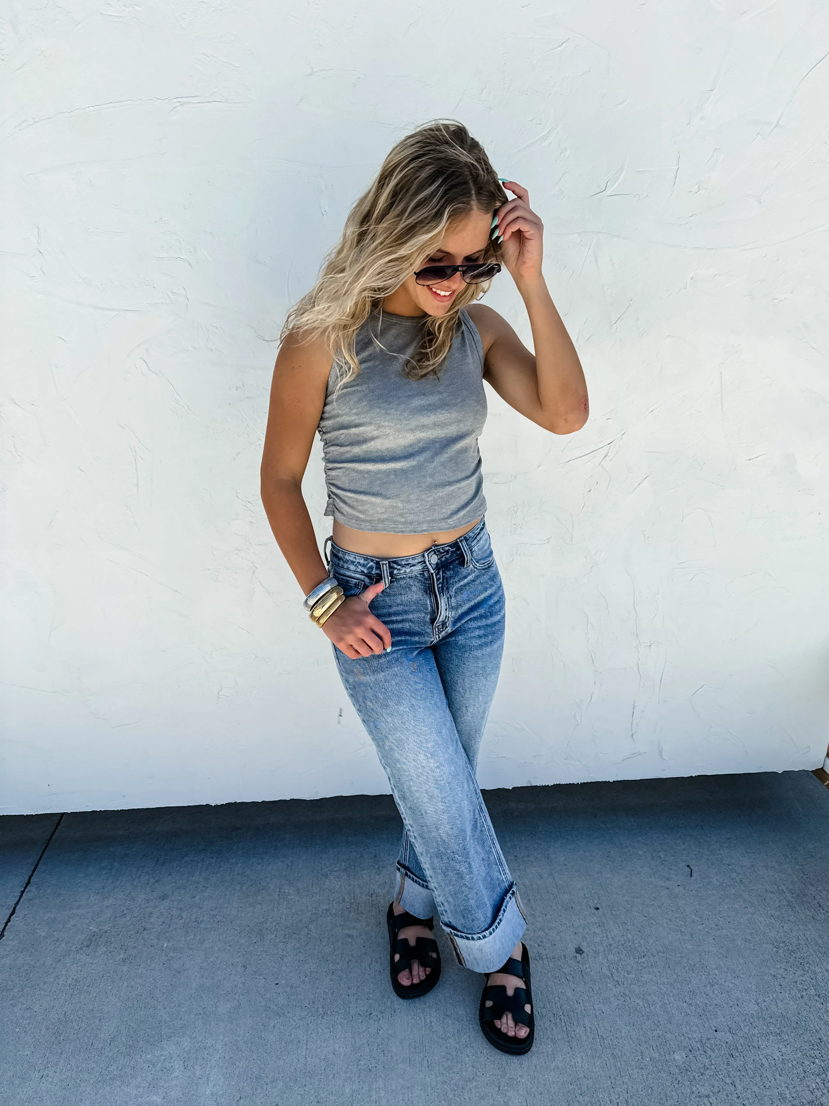 PREORDER: Jordan Wide Cuff Jeans - Image 6