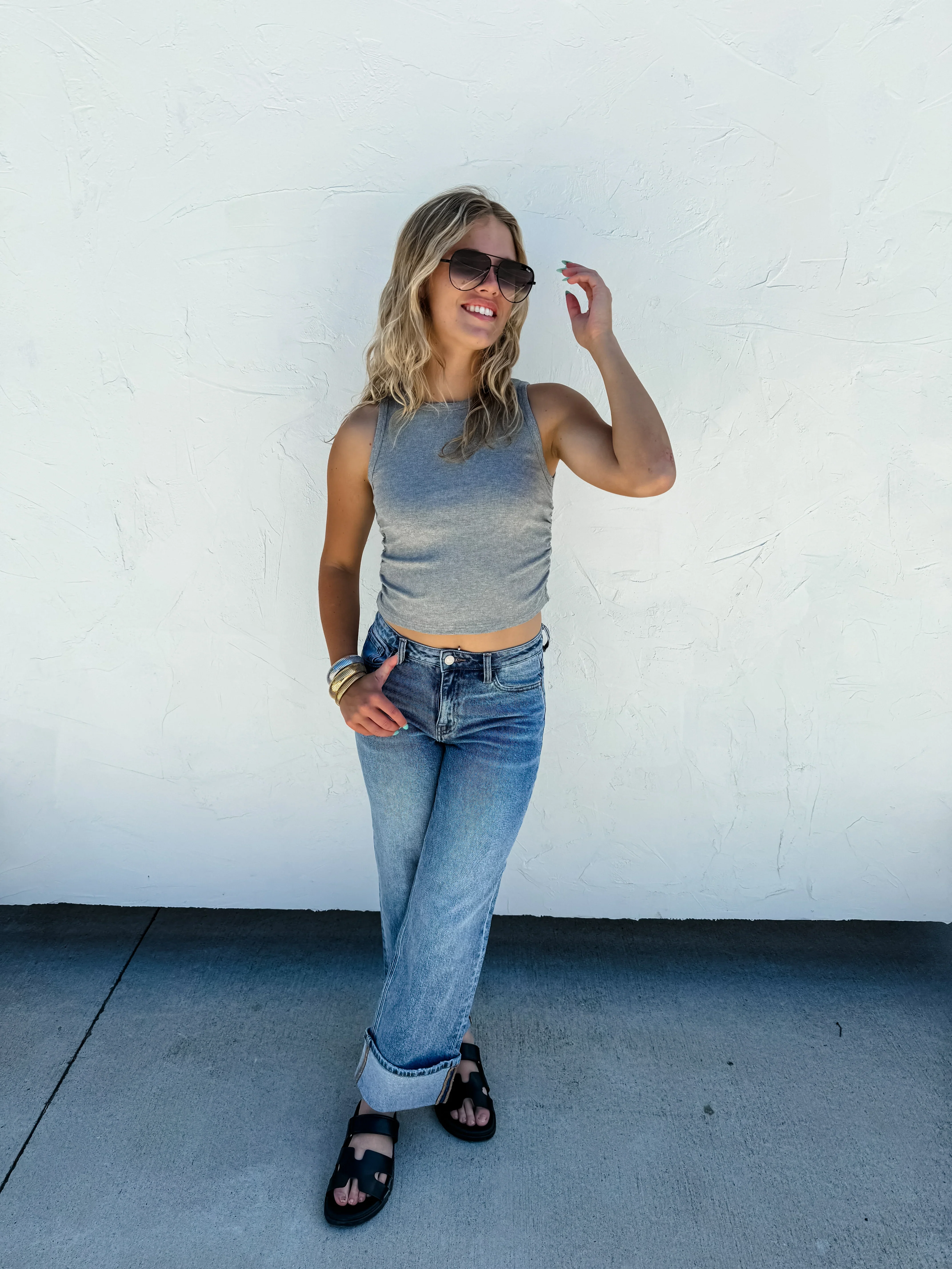 PREORDER: Jordan Wide Cuff Jeans - Image 8