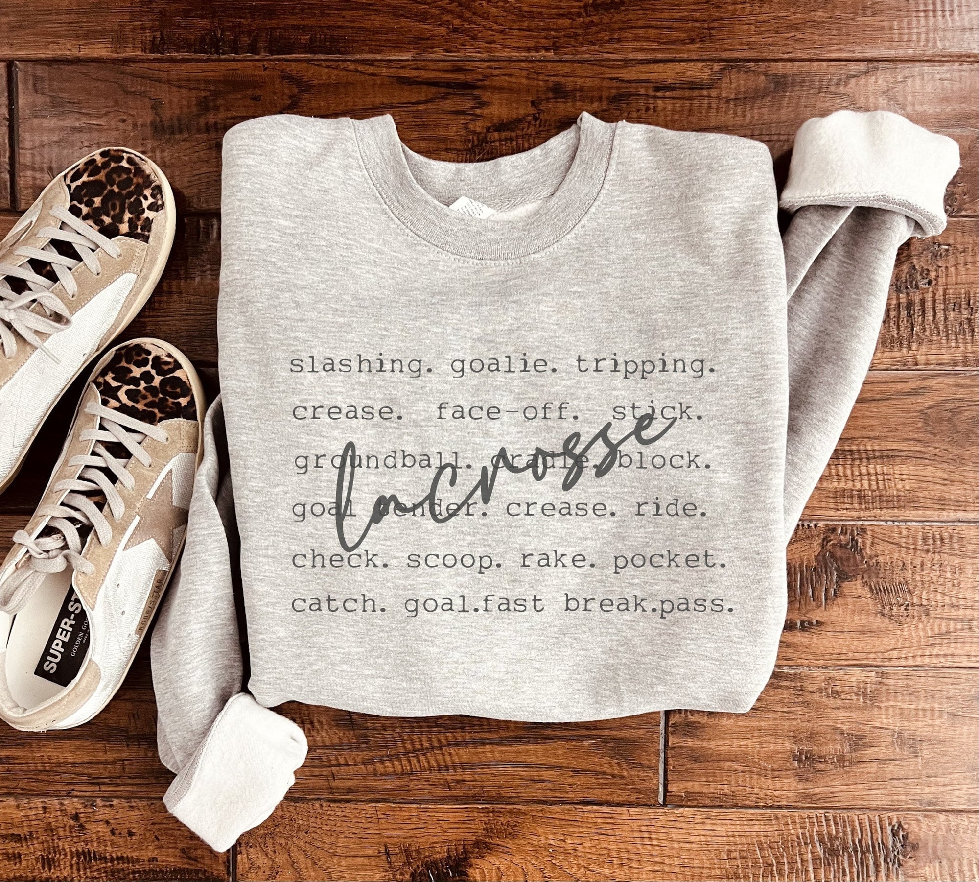 Lacrosse Words Sweatshirt in Two Colors - RTS - Image 2
