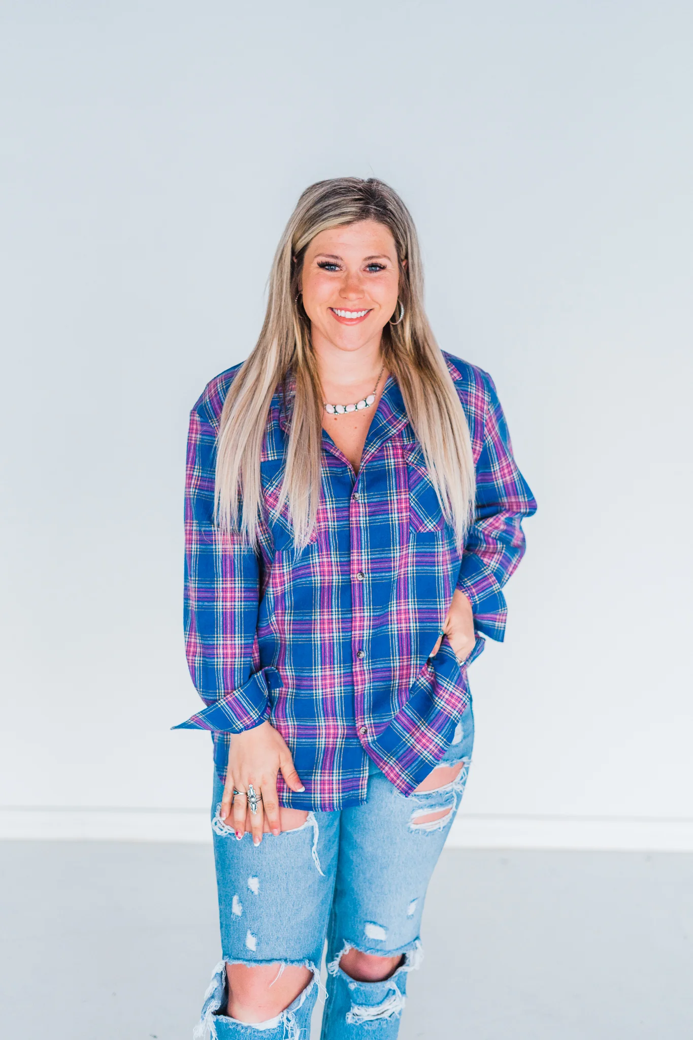 Lightweight Plaid Flannel In Four Colors - RTS - Image 12