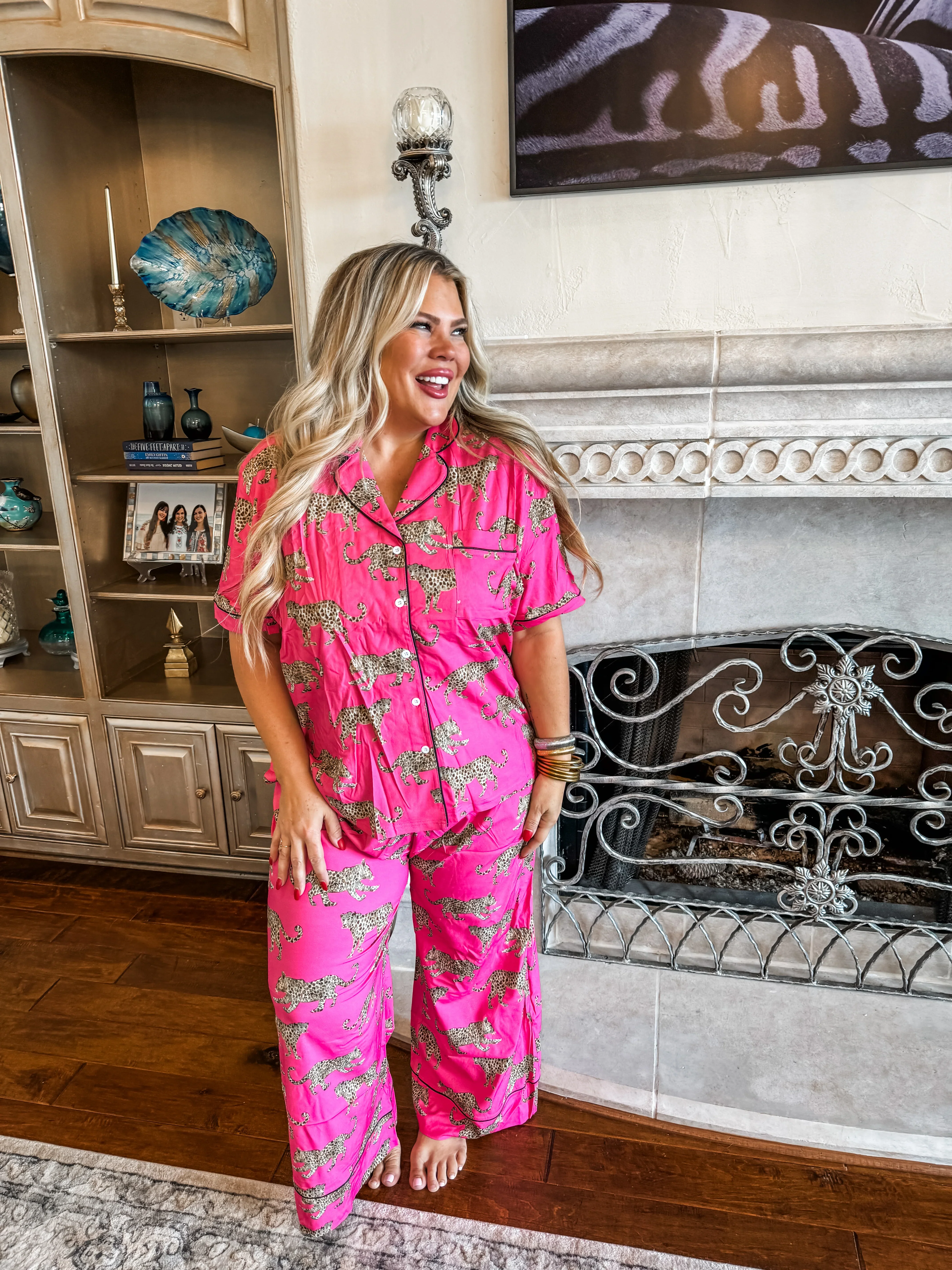 PREORDER: Luxe Pajama Lounge Set in Two Prints - Image 3
