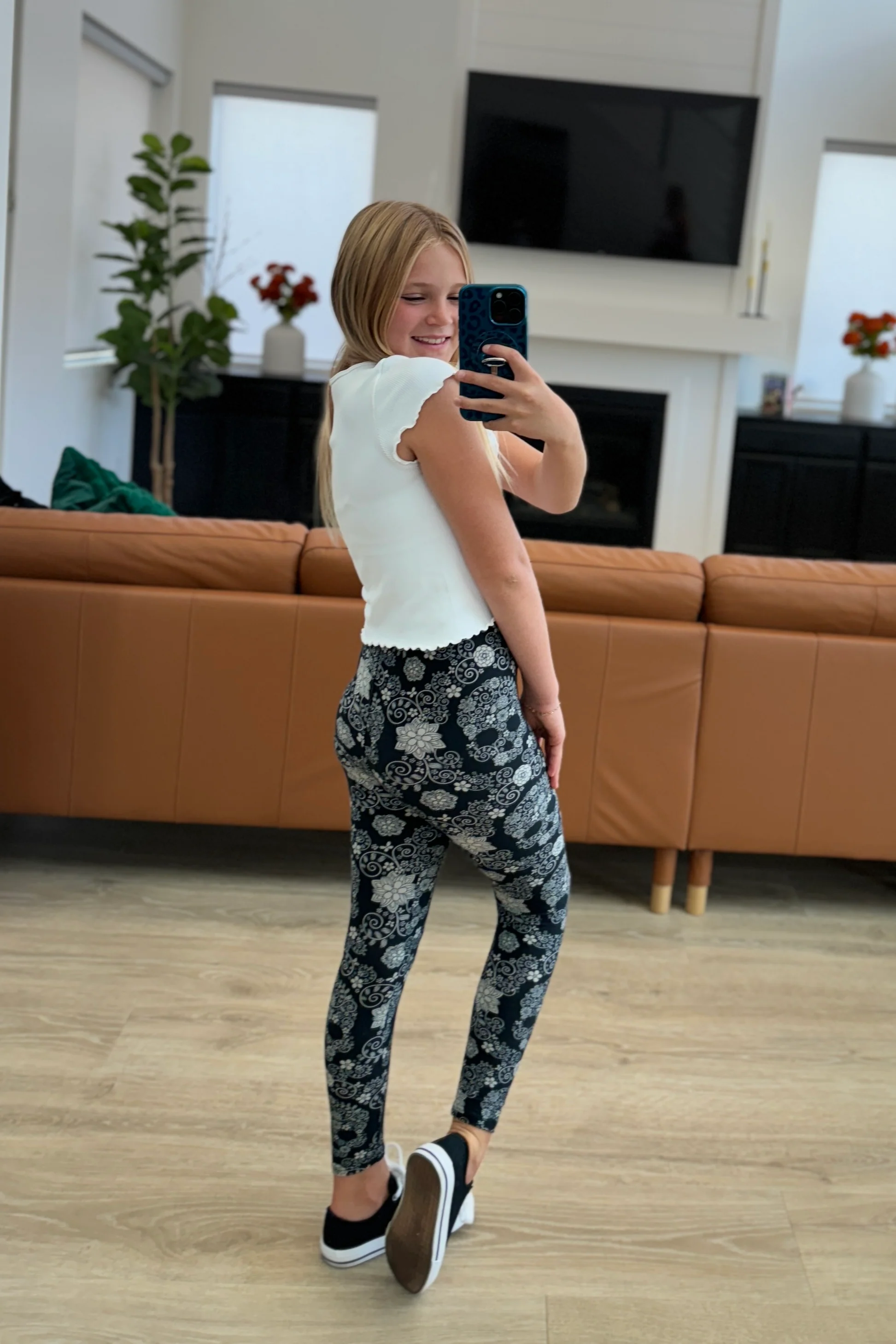 Matching Youth Sugar Skull Leggings - RTS - Image 3