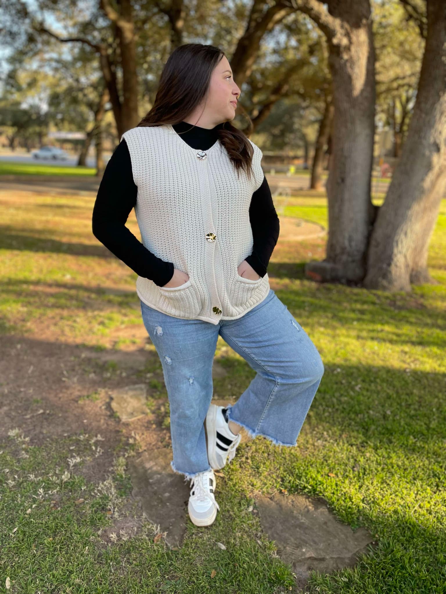 PREORDER: Meet In The Middle Sweater Vest in Two Colors - Image 12