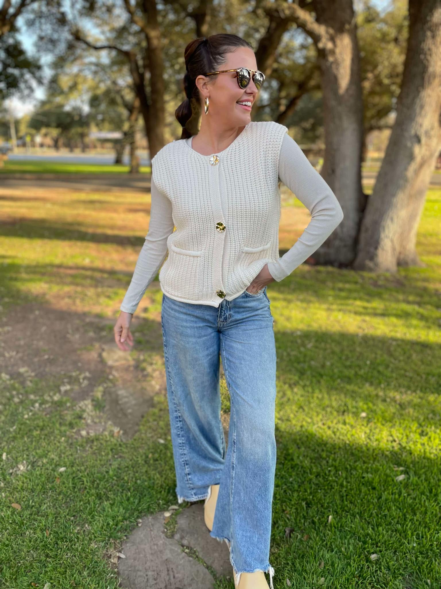 PREORDER: Meet In The Middle Sweater Vest in Two Colors - Image 5