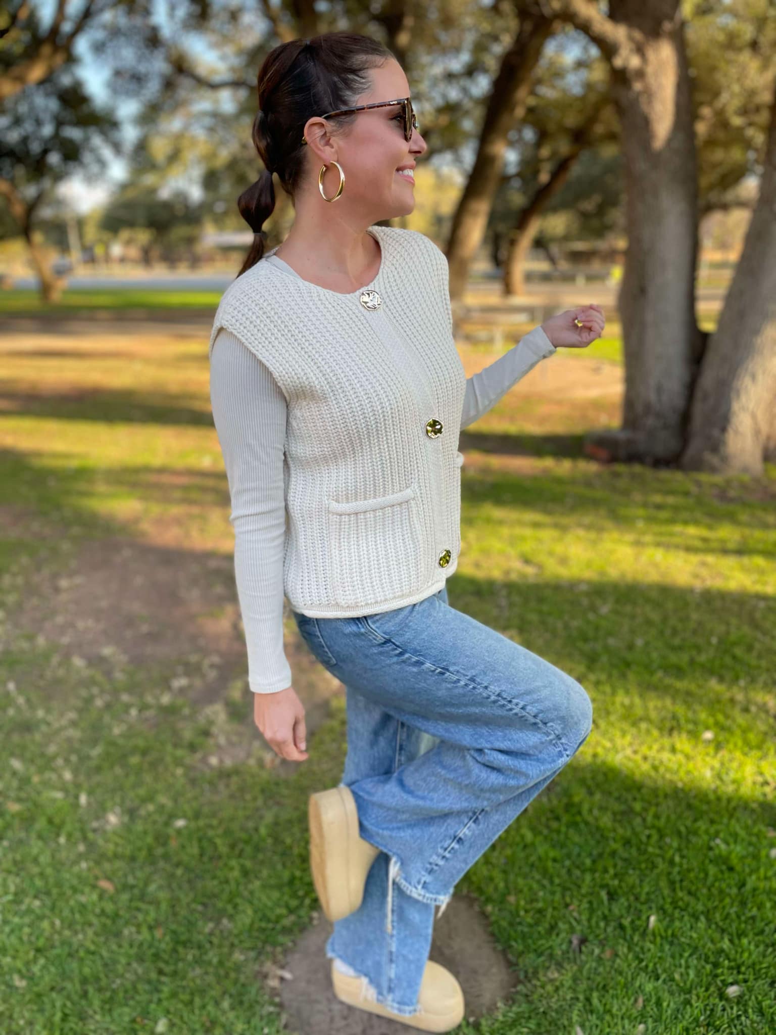 PREORDER: Meet In The Middle Sweater Vest in Two Colors - Image 7