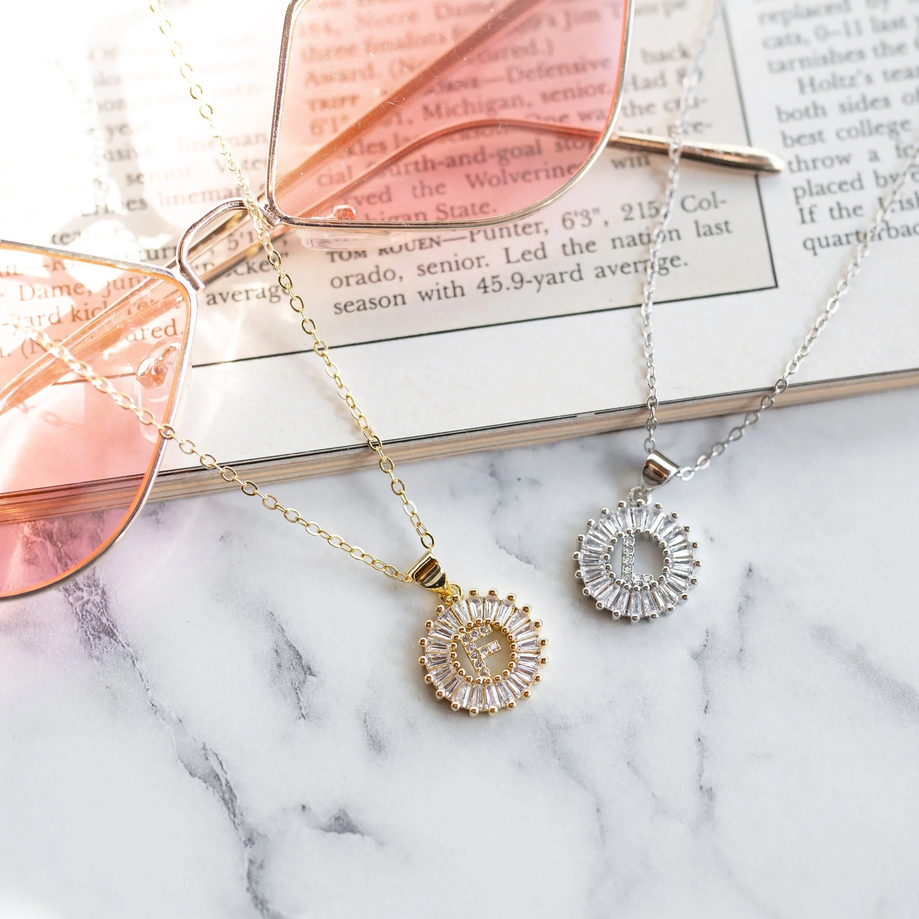 PREORDER: Mini Radiant Initial Necklace - Image 6