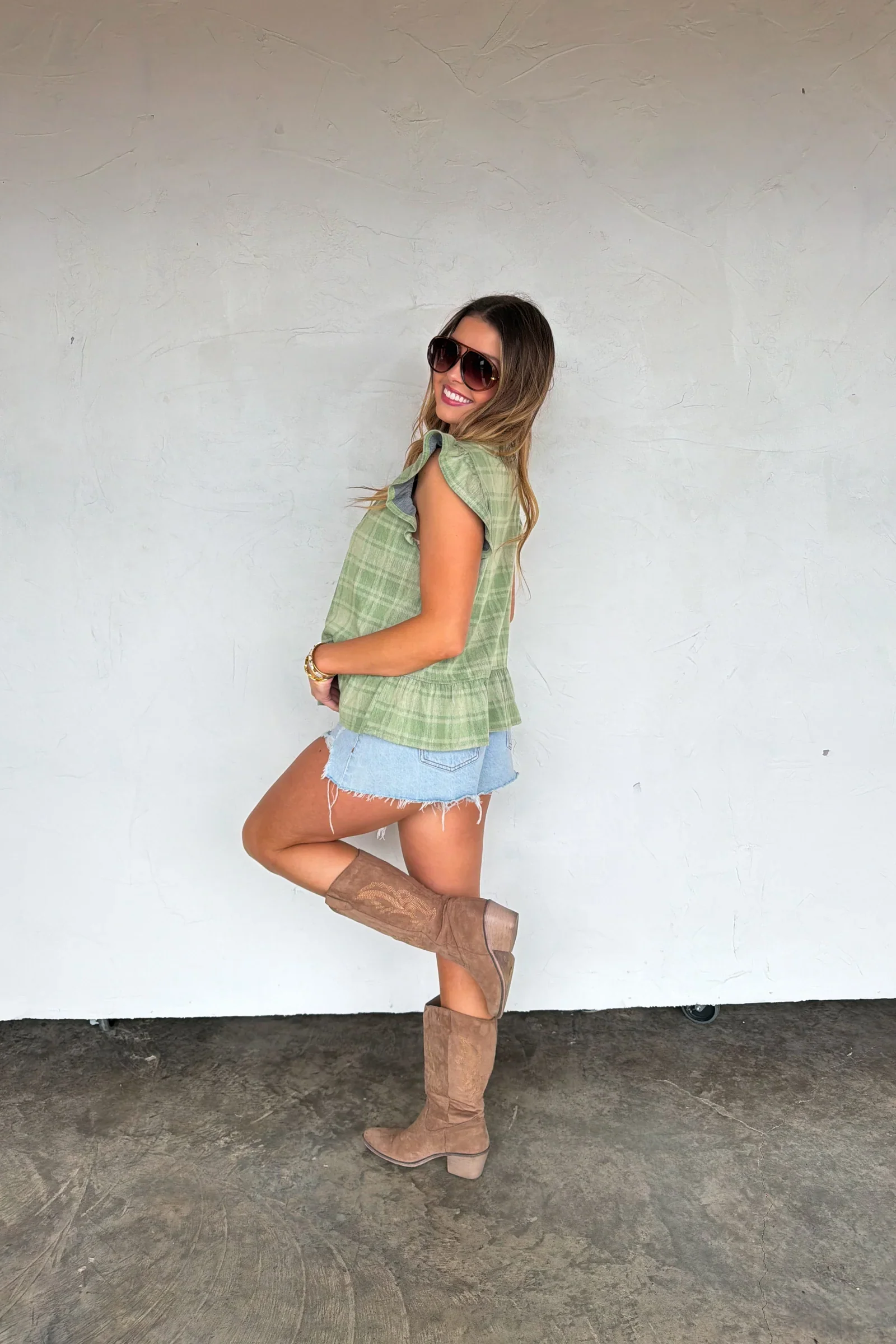 PREORDER: Molly Tie Front Denim Vest - Image 4