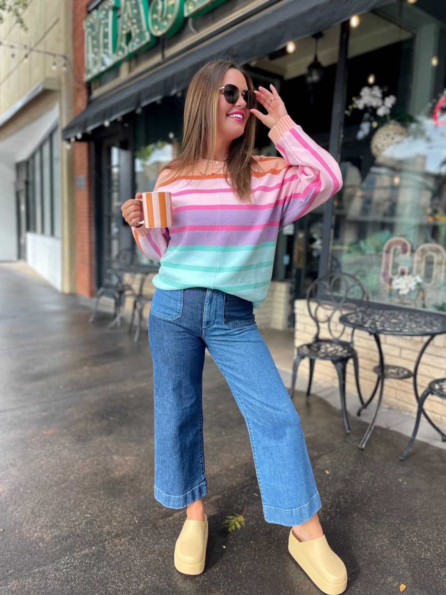 Over The Rainbow Striped Sweater - RTS - Image 3