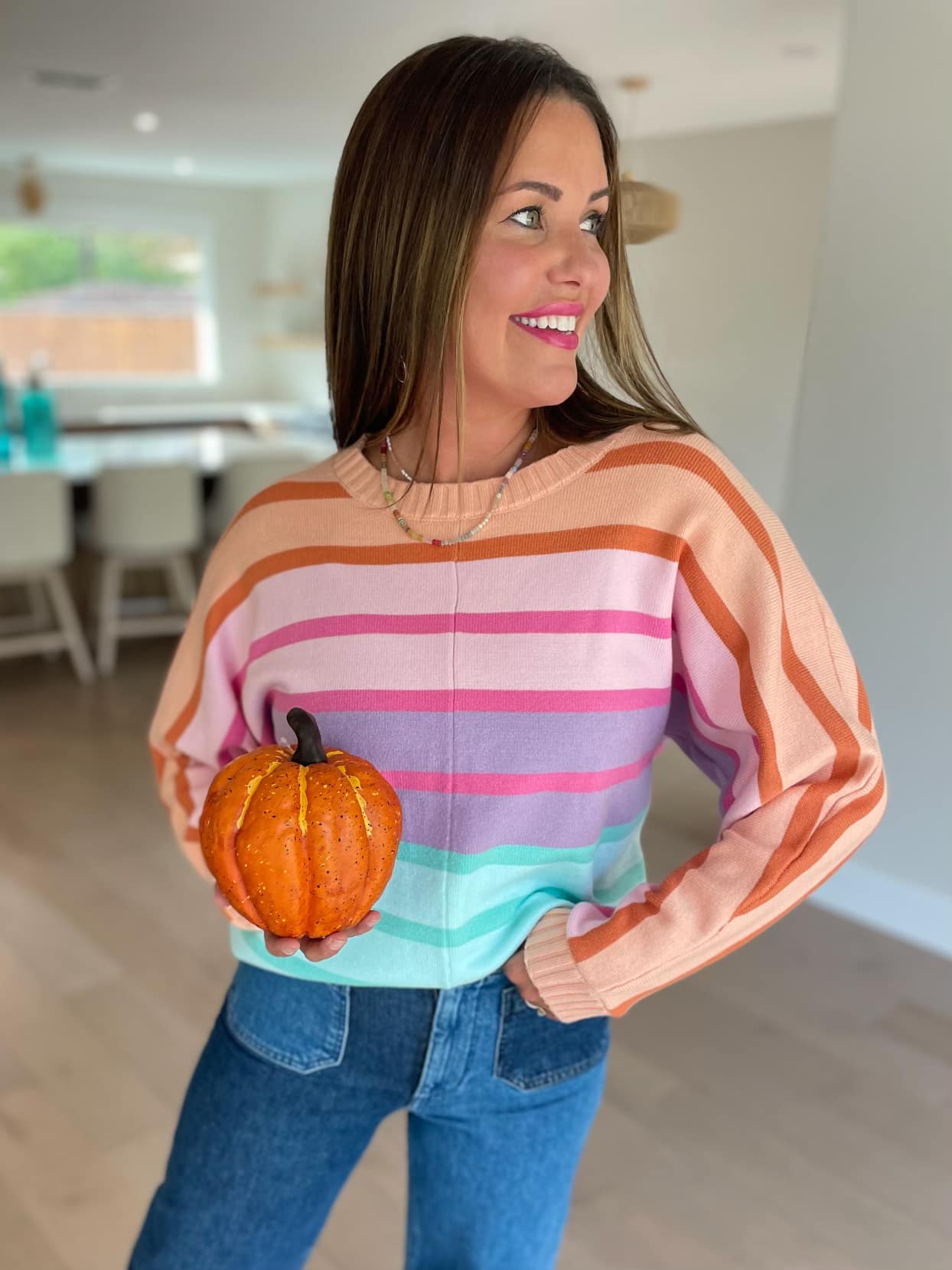 Over The Rainbow Striped Sweater - RTS - Image 8