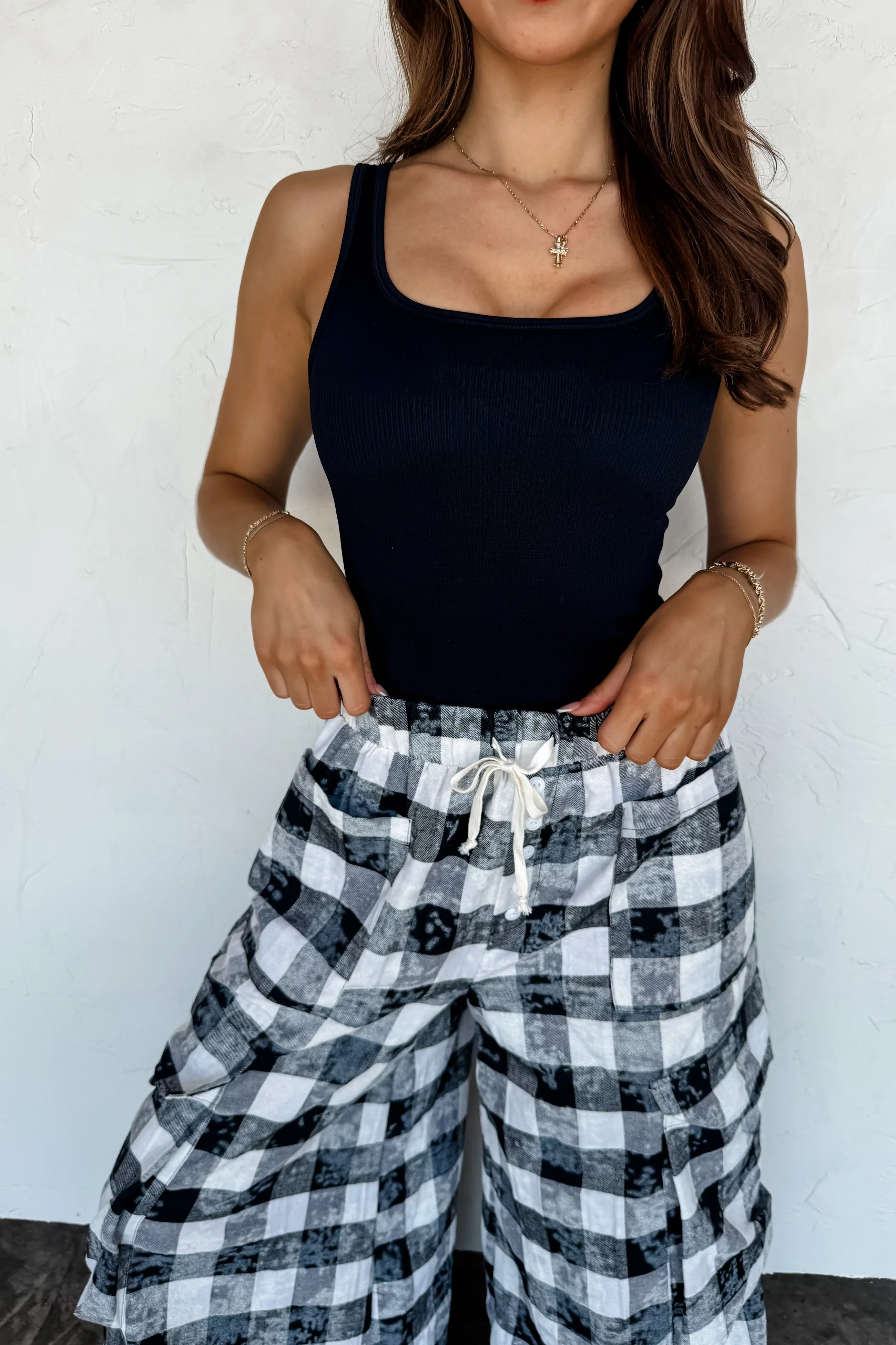 PREORDER: Plaid Behavior Wide Leg Pants - Image 3