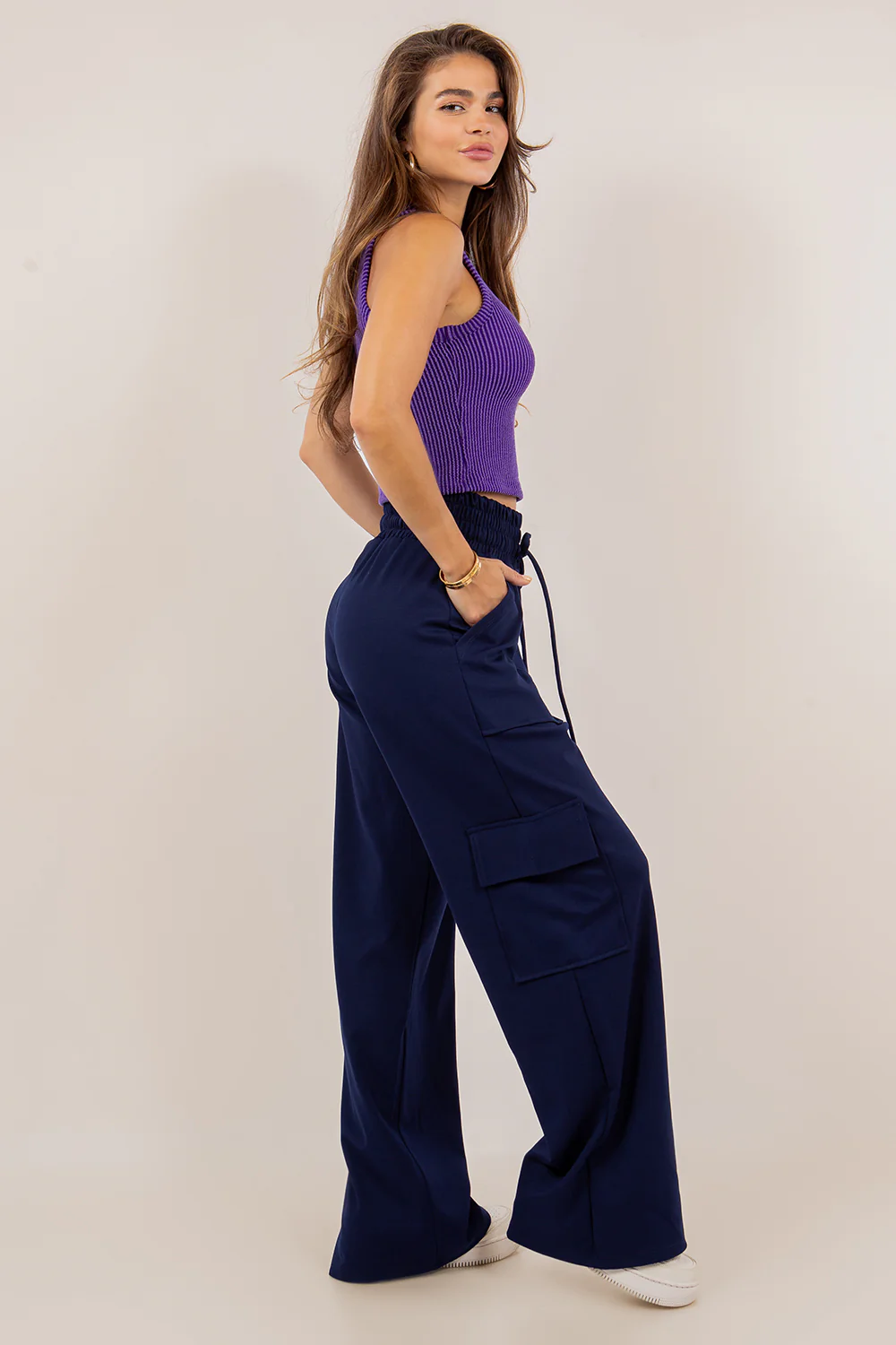 Ponte Stretch Cargo Pants In Five Colors - RTS - Image 13