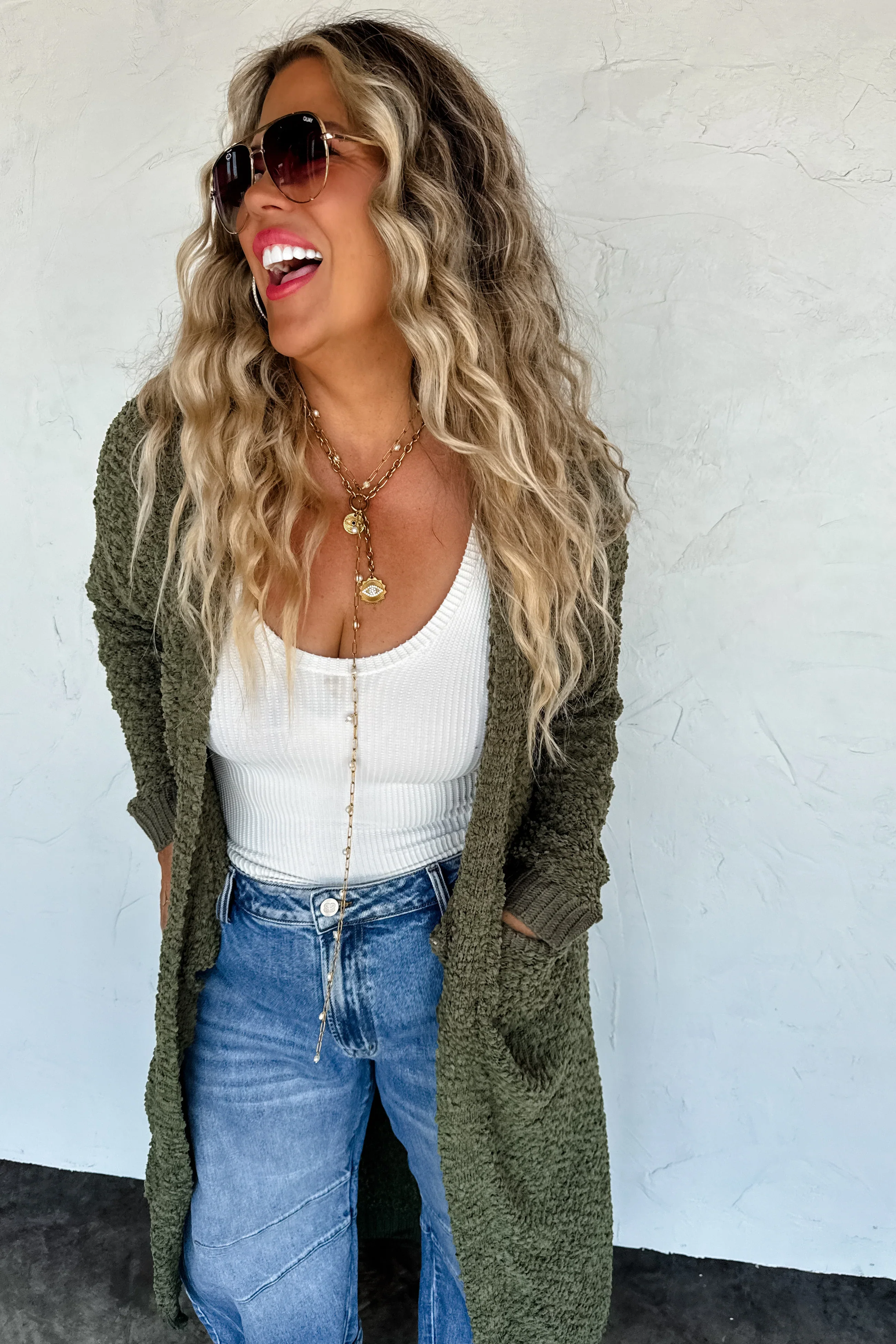 PREORDER: Poppy Knit Popcorn Cardigan - Image 4