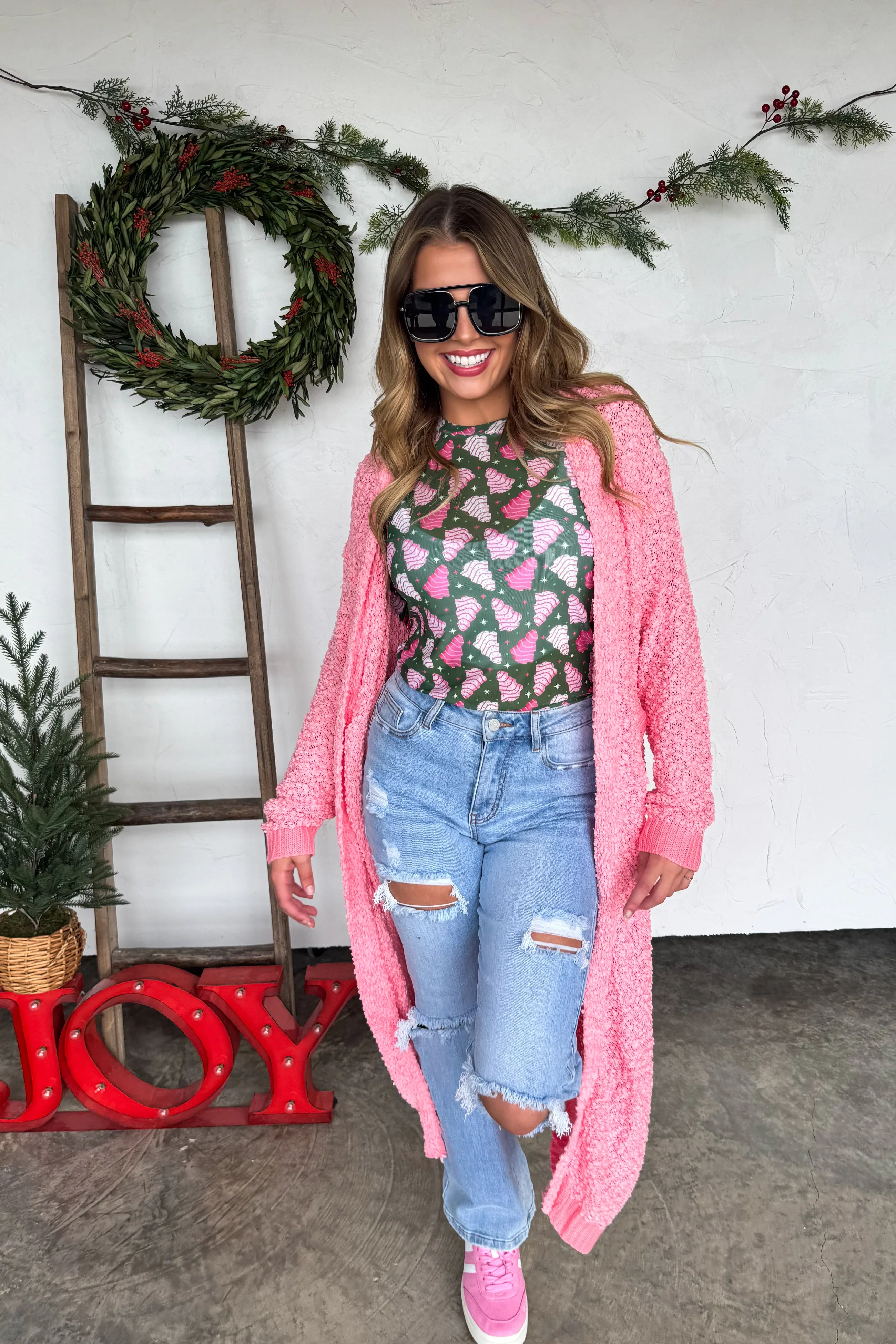PREORDER: Poppy Knit Popcorn Cardigan - Image 7