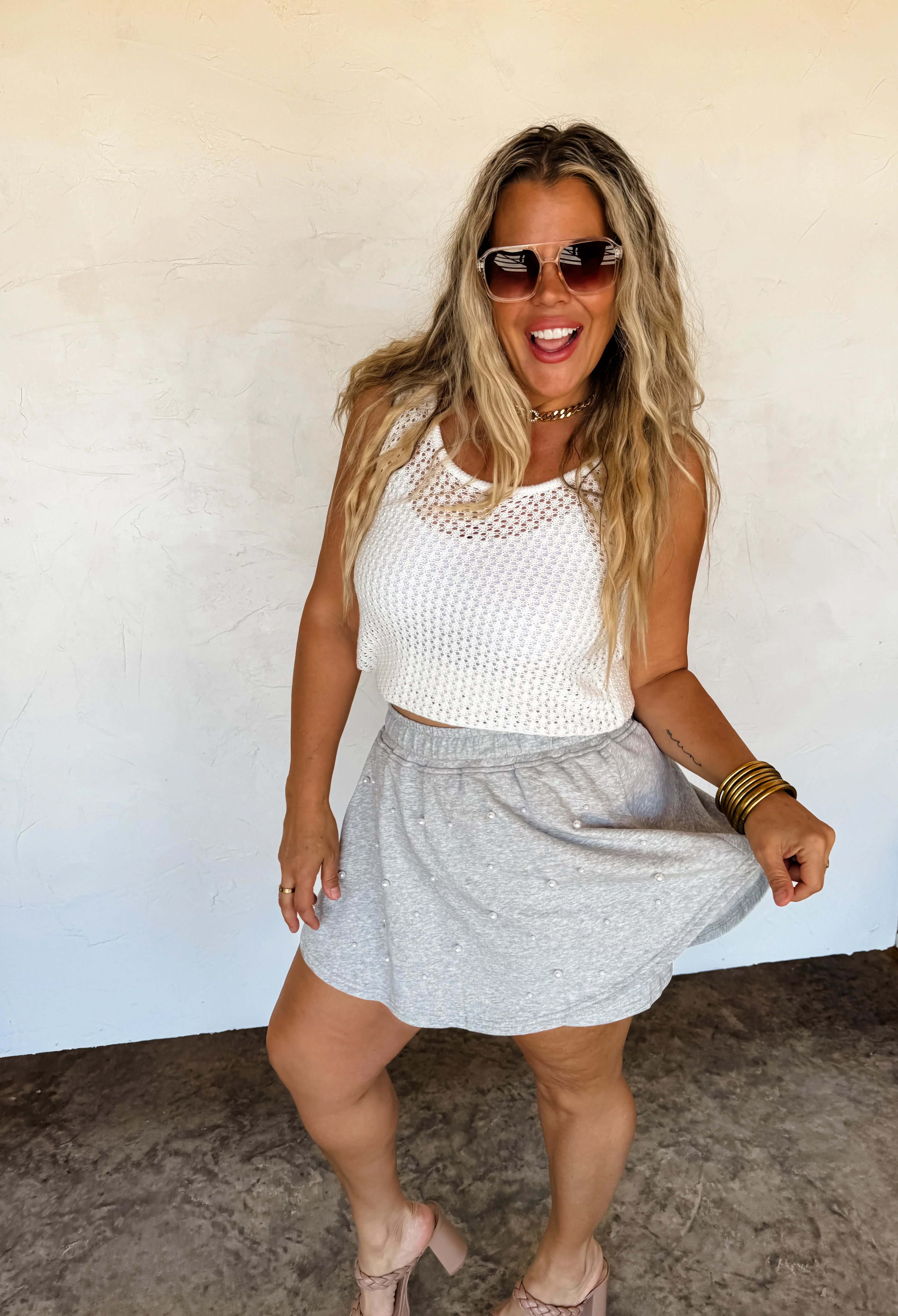 PREORDER: Pretty In Pearls Skort in Four Colors - Image 13