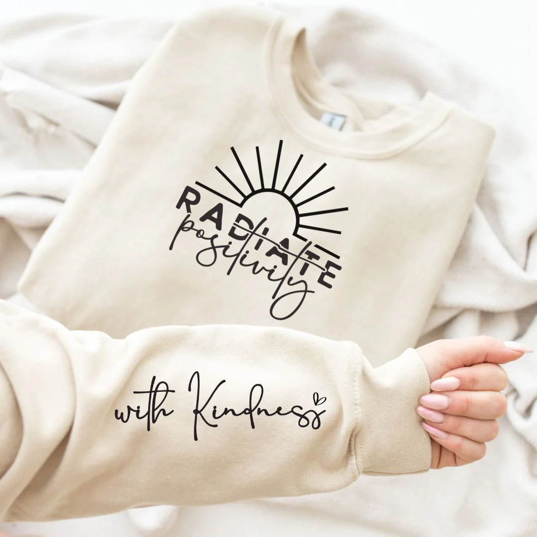 Radiate Positivity Graphic Sweatshirt in Three Colors - Image 3