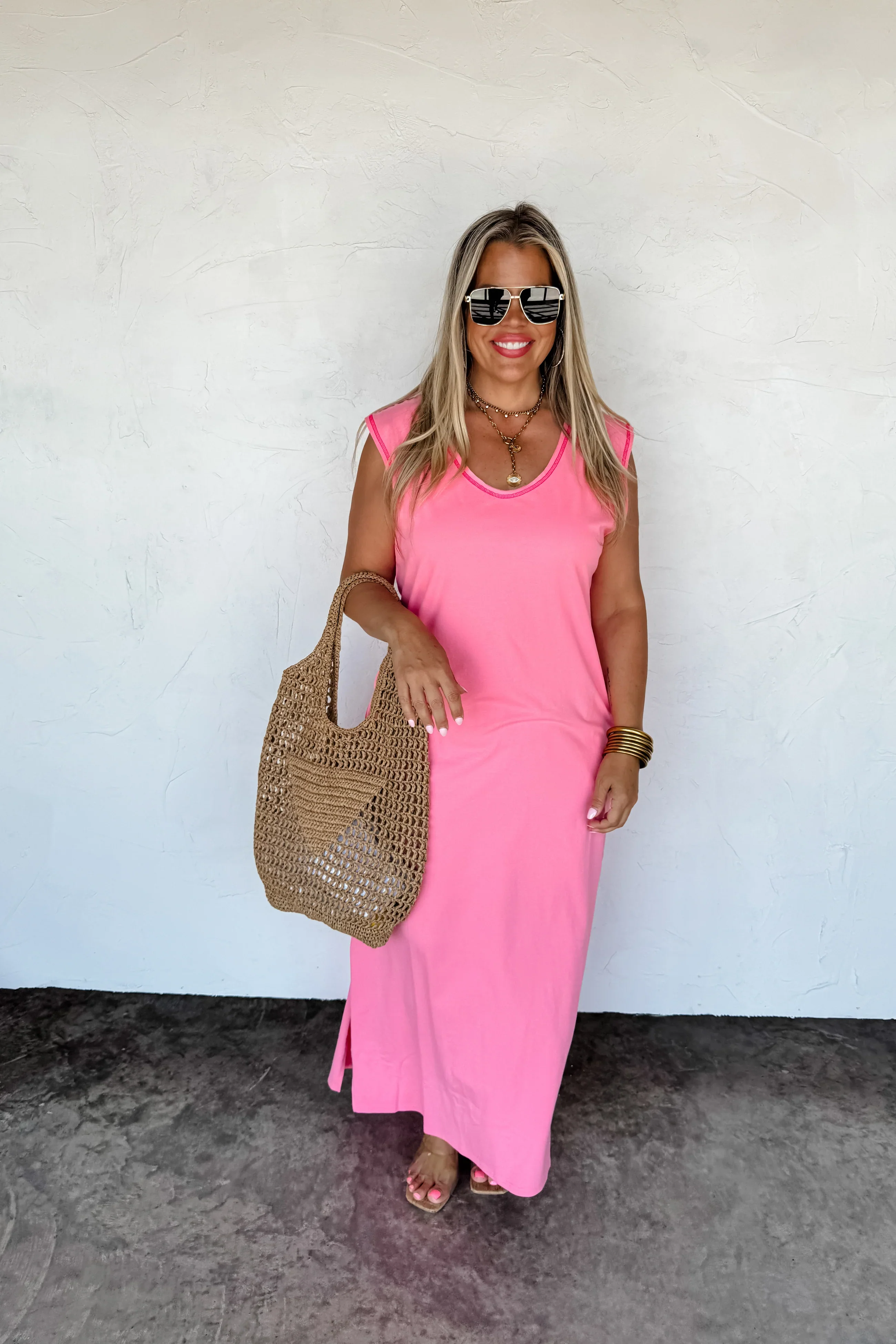 PREORDER: Relaxed Summer Split Hem Dress - Image 4