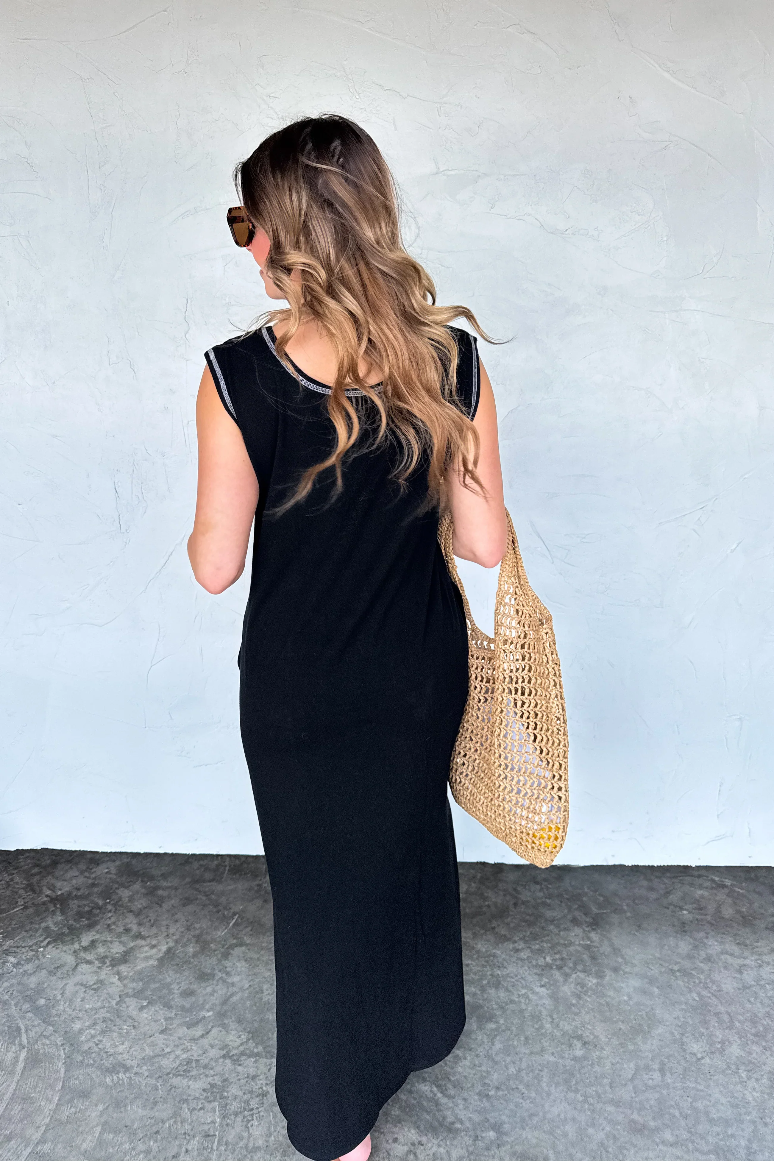 PREORDER: Relaxed Summer Split Hem Dress - Image 9
