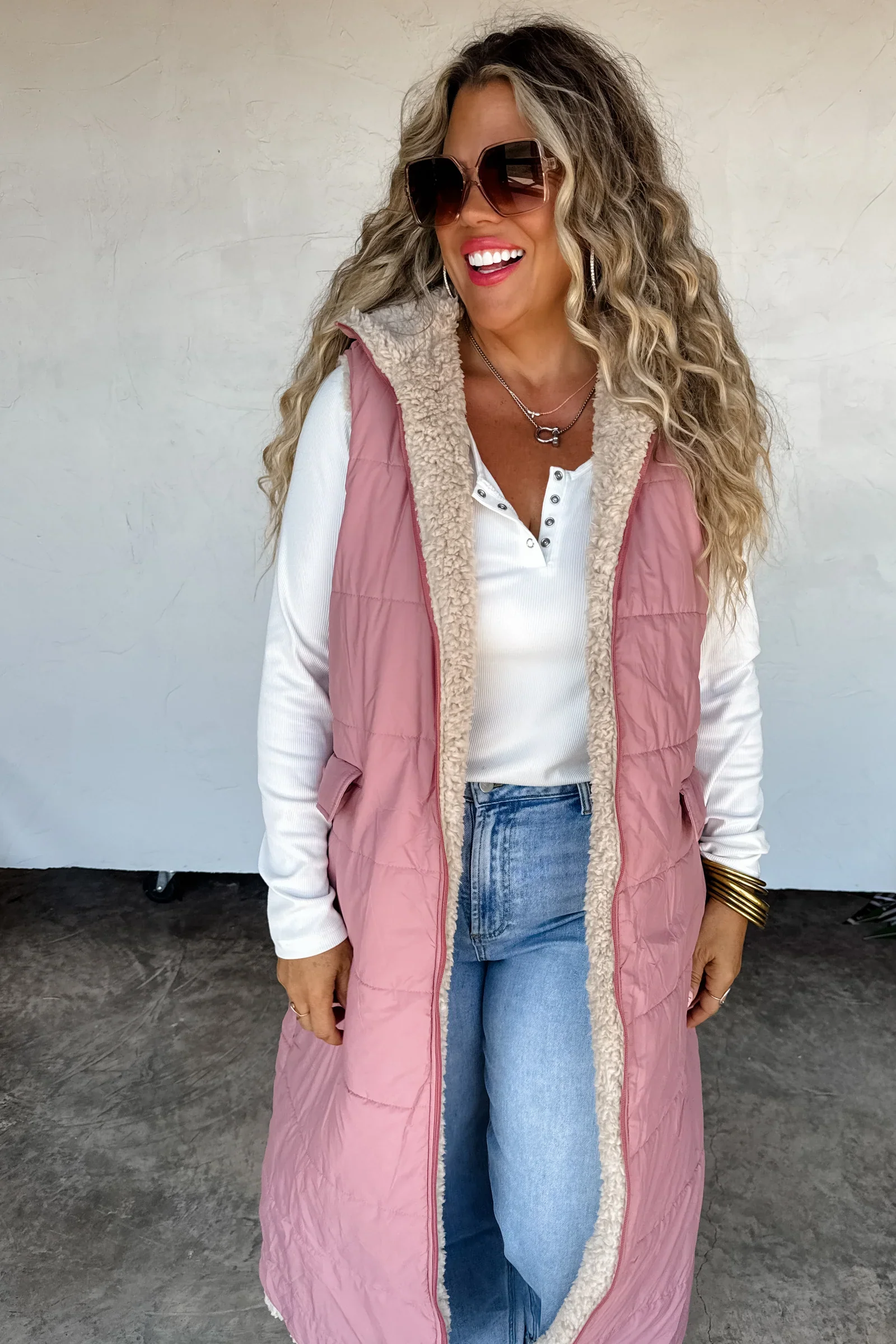 Reversible Sherpa Puffer Vest - RTS